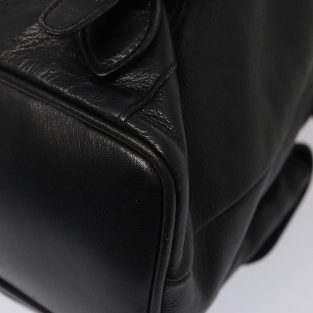 GUCCI Bamboo Backpack Leather Black Gold 003 2058 0016 am6724