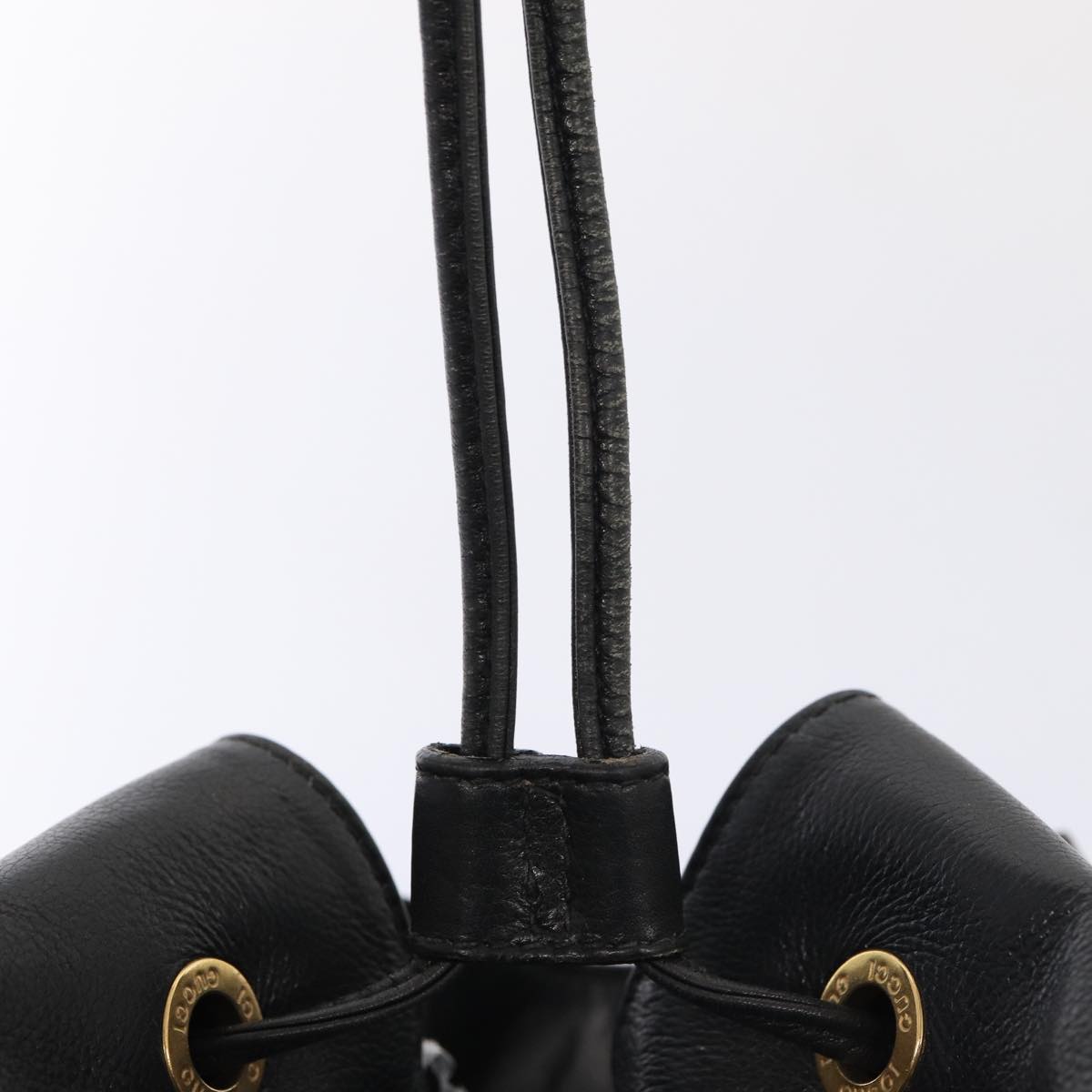 GUCCI Bamboo Backpack Leather Black Gold 003 2058 0016 am6724