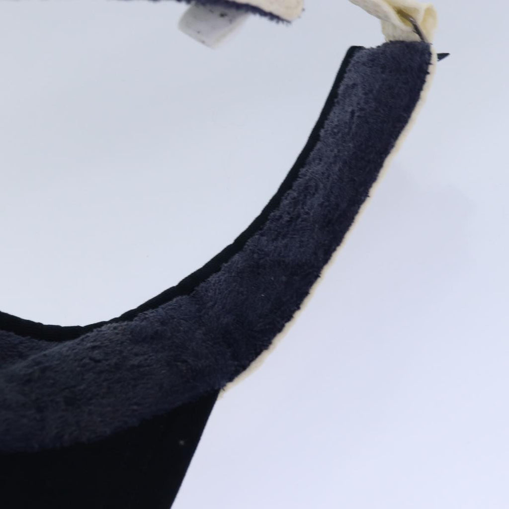 CHANEL Sports Sun Visor Cotton White Silver CC am6754