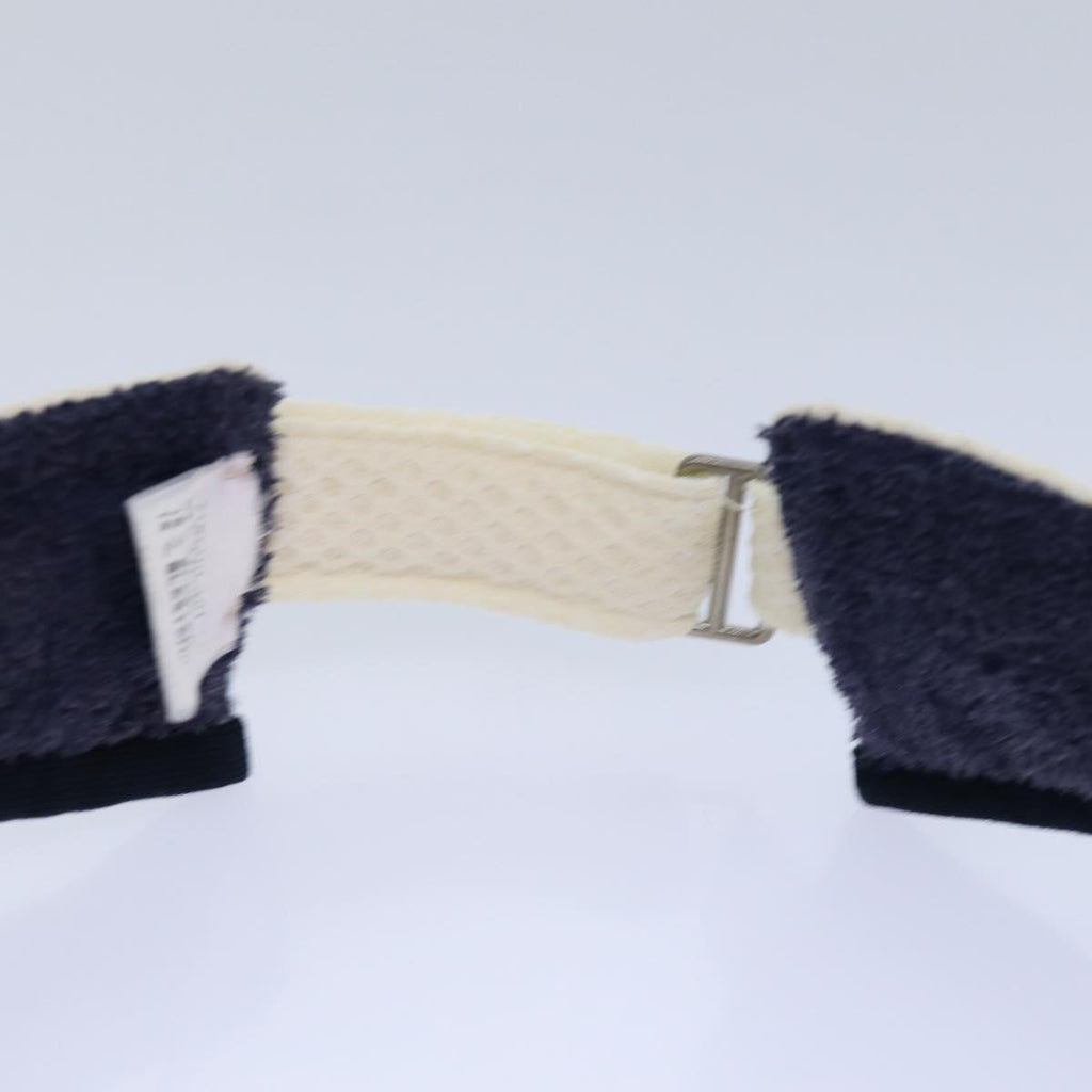 CHANEL Sports Sun Visor Cotton White Silver CC am6754