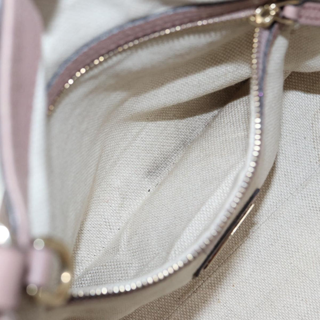 GUCCI Soho Hand Bag Leather 2way Gold Pink 336751 am6760