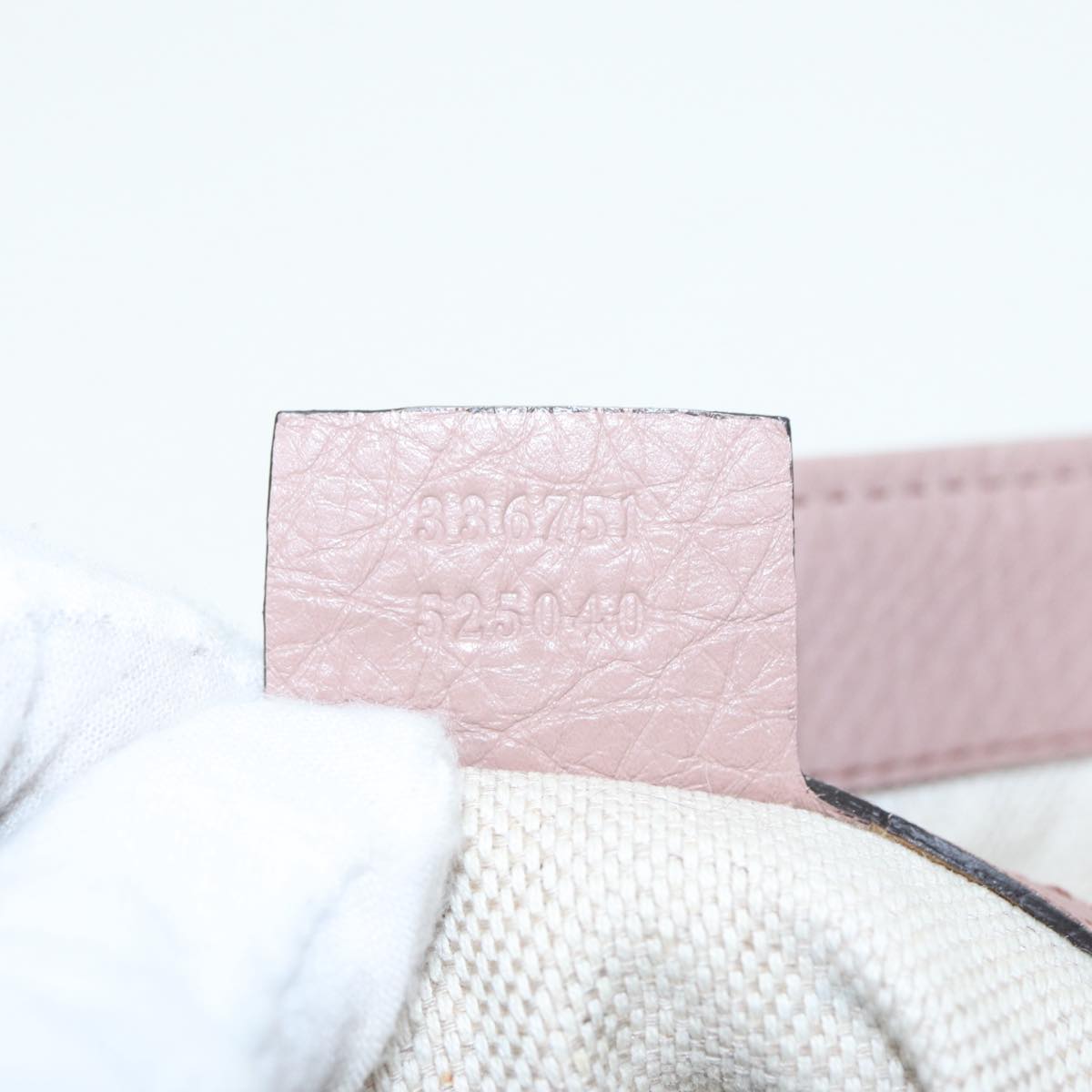 GUCCI Soho Hand Bag Leather 2way Gold Pink 336751 am6760
