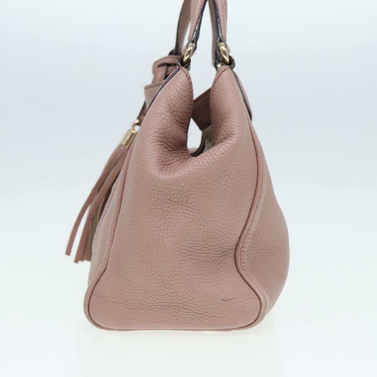 GUCCI Soho Hand Bag Leather 2way Gold Pink 336751 am6760
