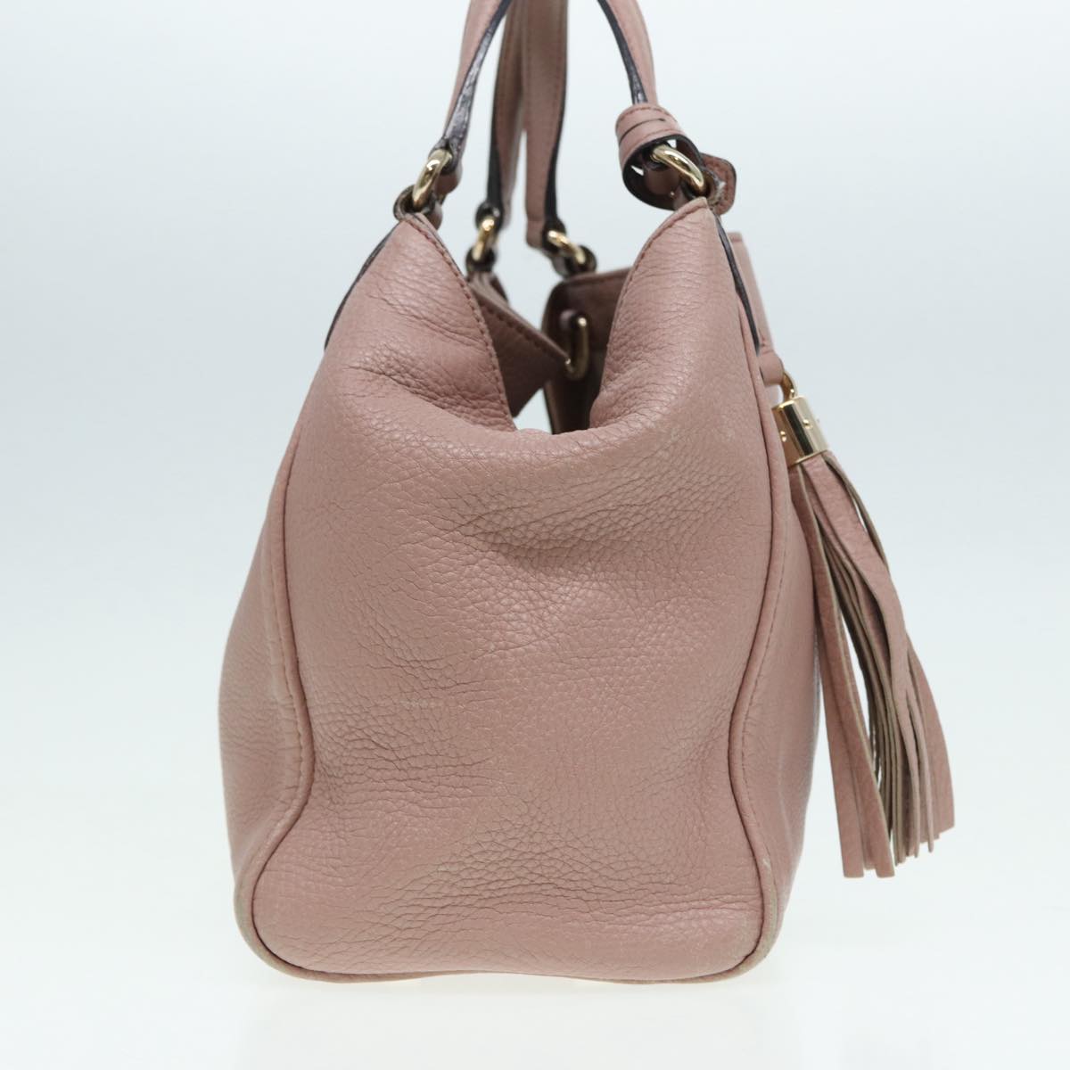 GUCCI Soho Hand Bag Leather 2way Gold Pink 336751 am6760