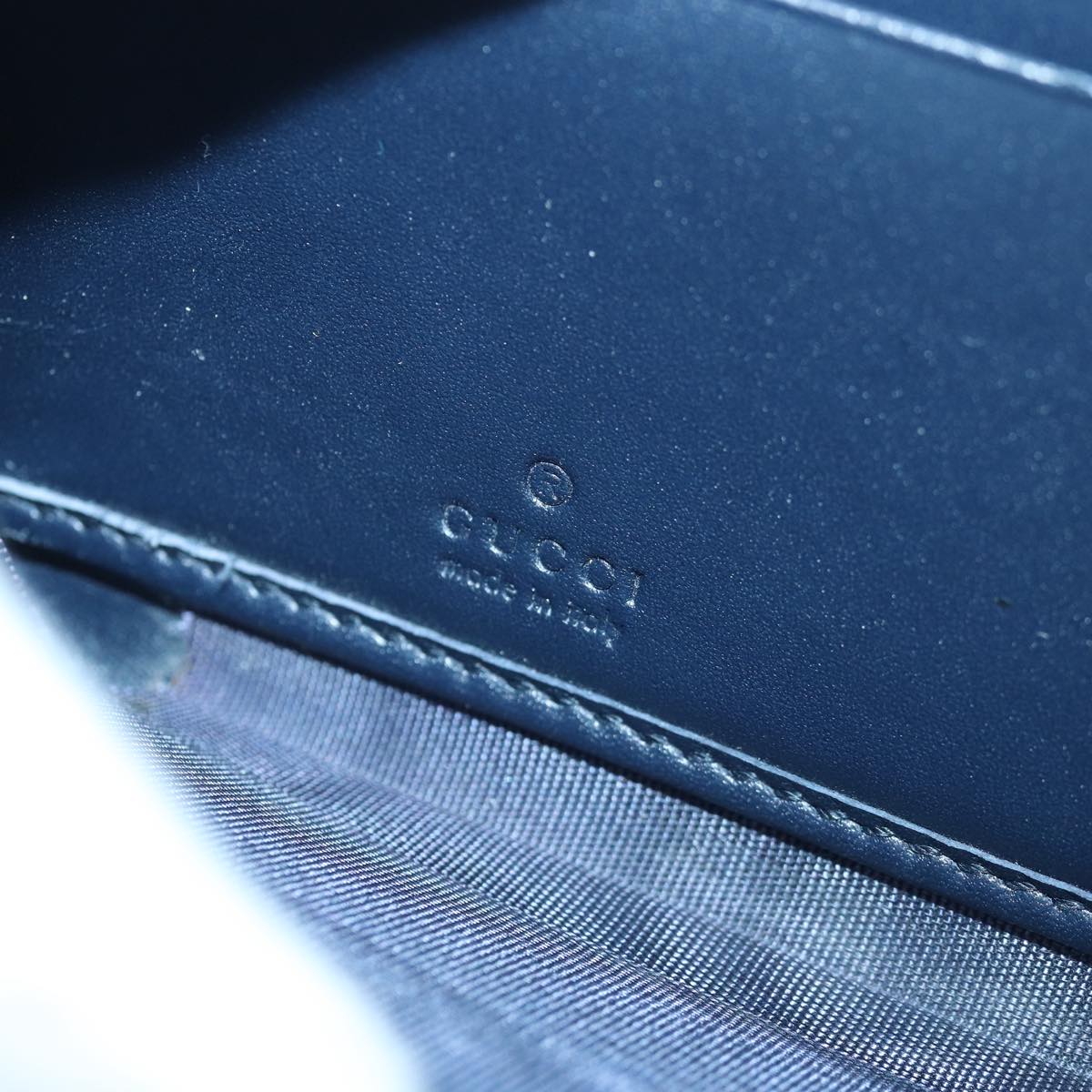 GUCCI GG Canvas Sherry Line Guccissima Long Wallet Navy Red 408831 am6761