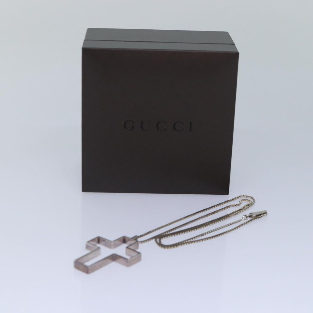 GUCCI Cross Necklace Ag925 Silver am6763