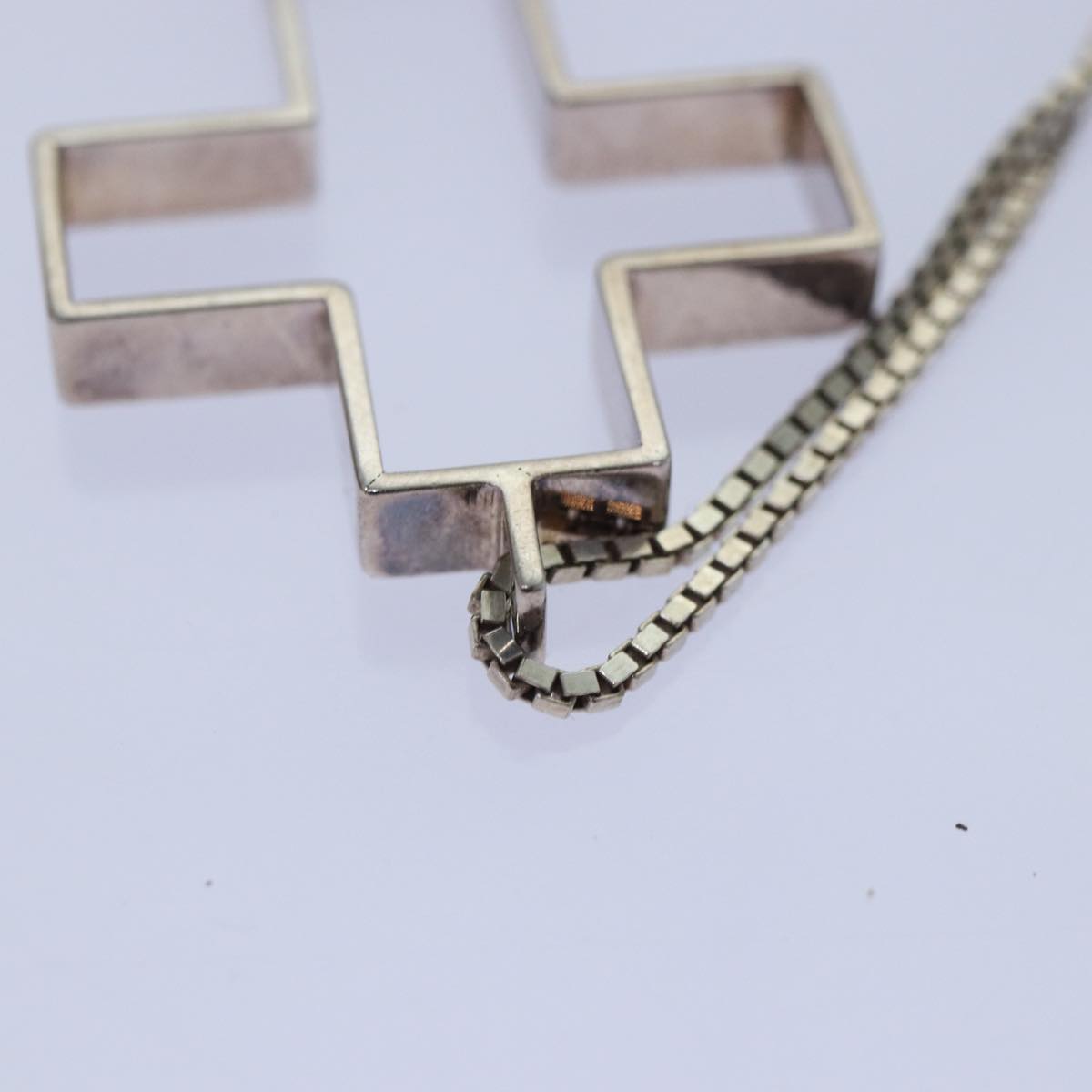 GUCCI Cross Necklace Ag925 Silver am6763