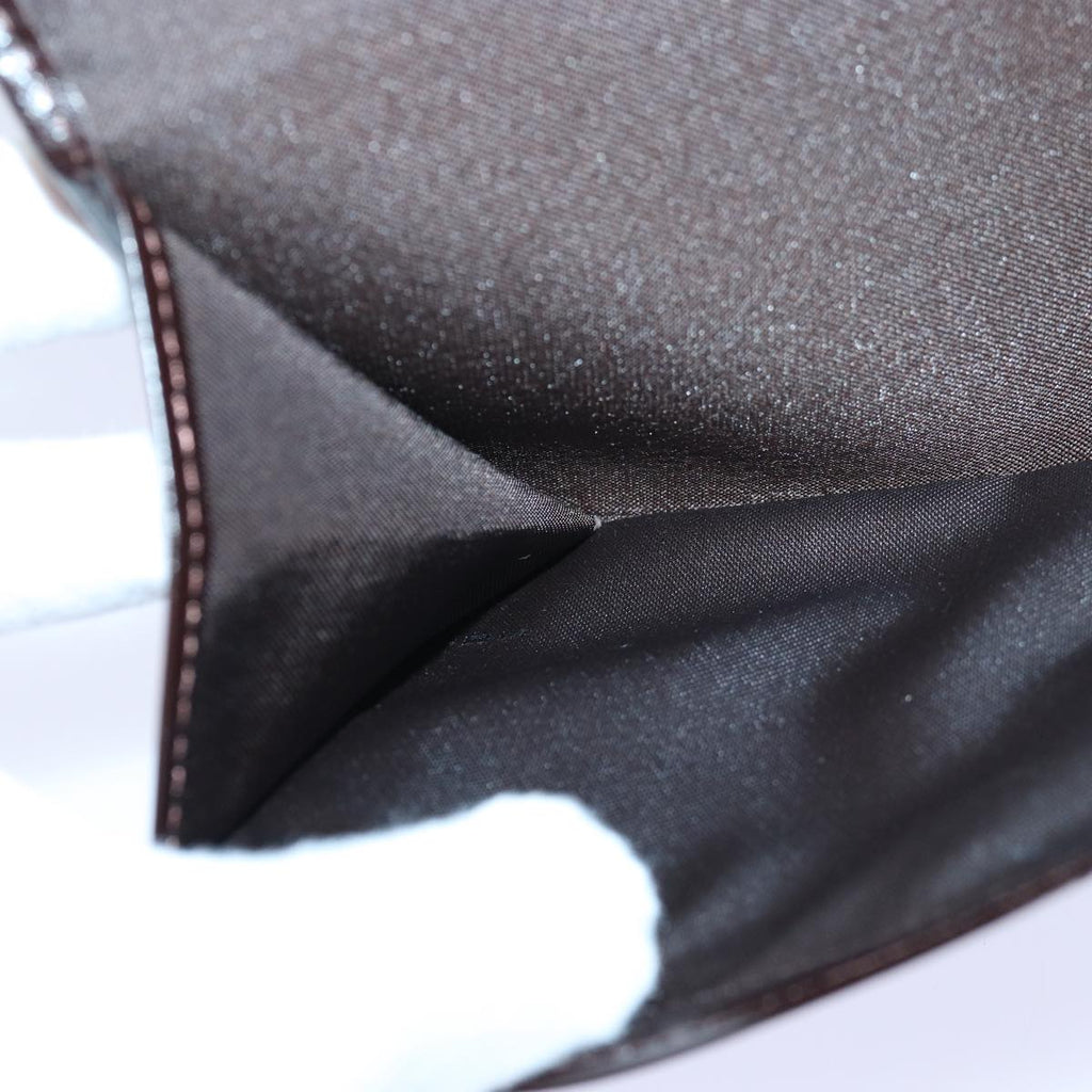 FENDI Zucca Canvas Long Wallet Black Brown Silver am6788