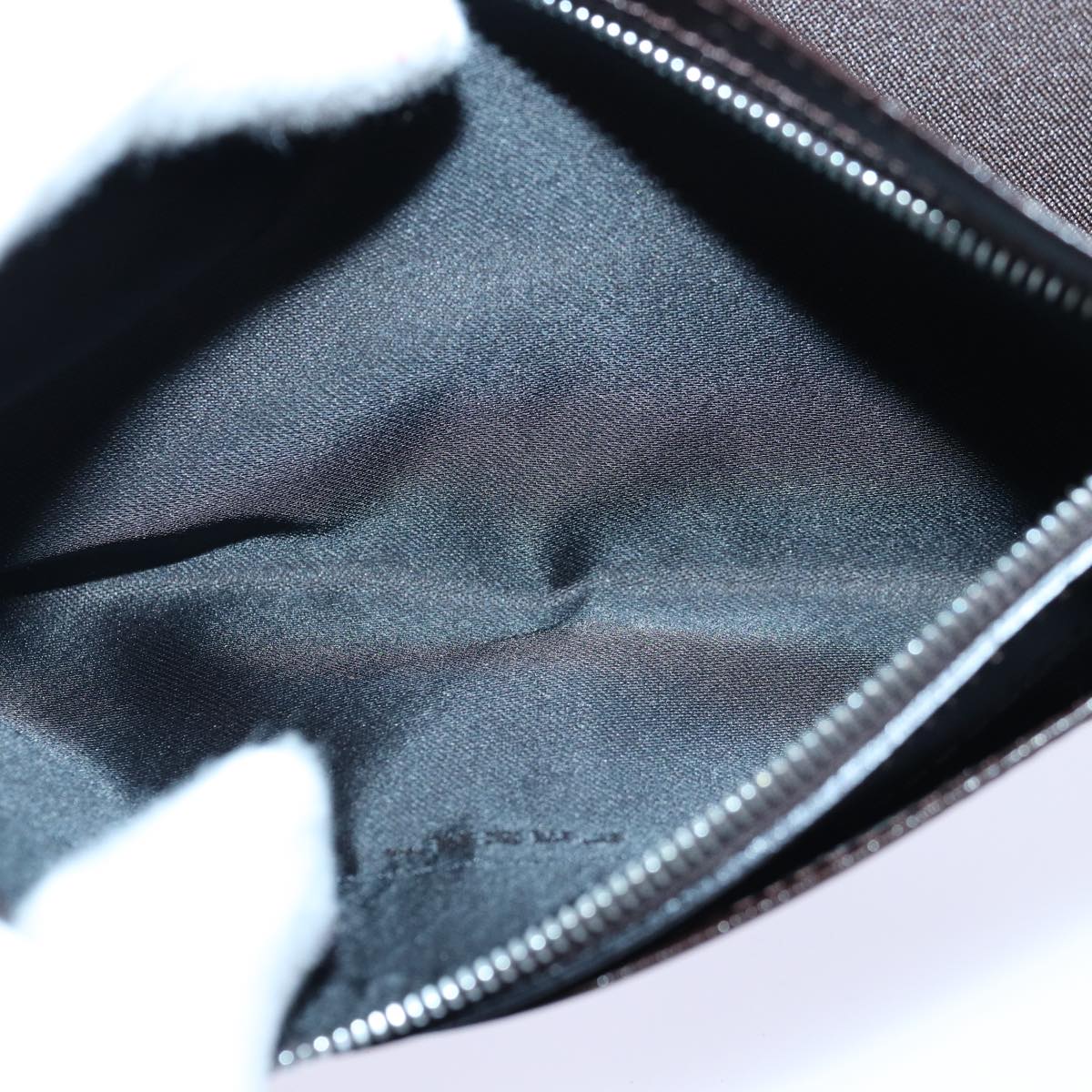 FENDI Zucca Canvas Long Wallet Black Brown Silver am6788