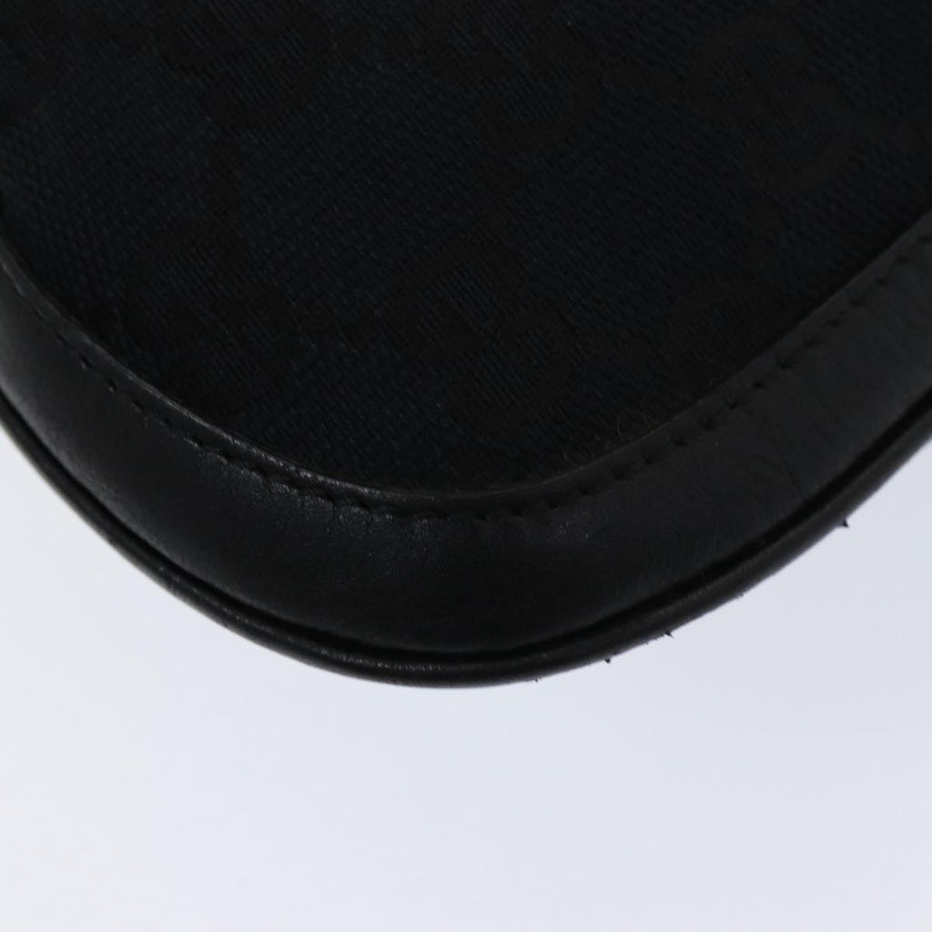 GUCCI Jackie GG Canvas Shoulder Bag Black Gold 001 4129 am6796