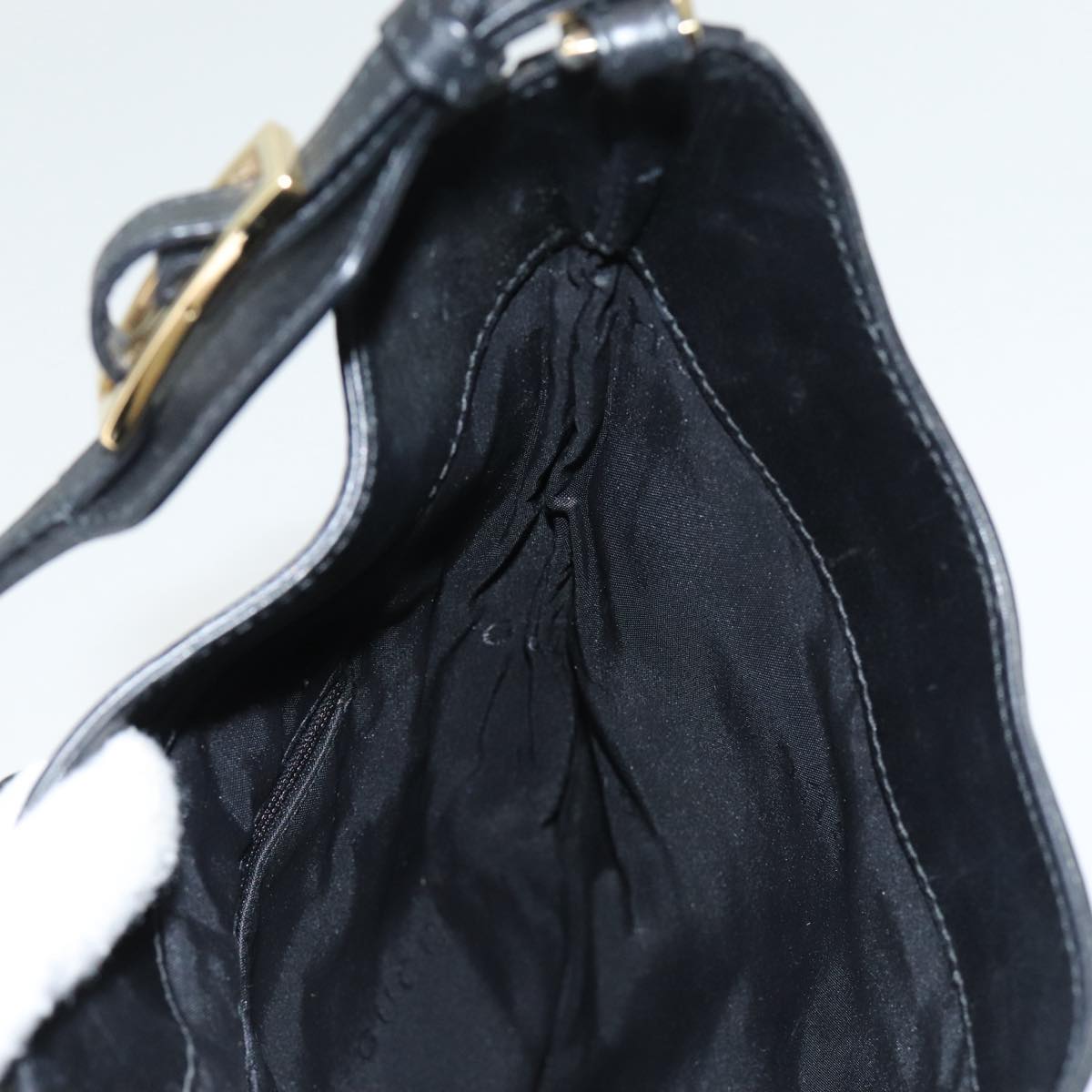 GUCCI Jackie GG Canvas Shoulder Bag Black Gold 001 4129 am6796