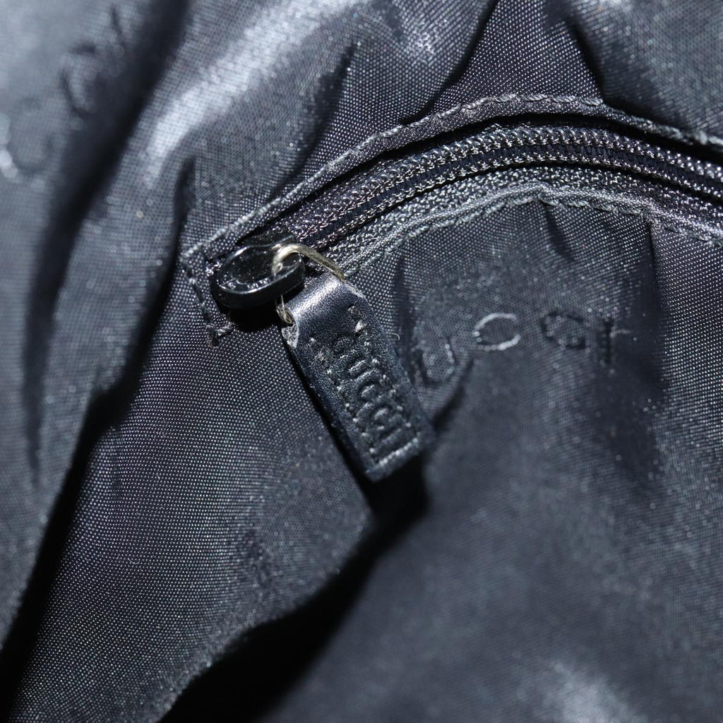 GUCCI Jackie GG Canvas Shoulder Bag Black Gold 001 4129 am6796