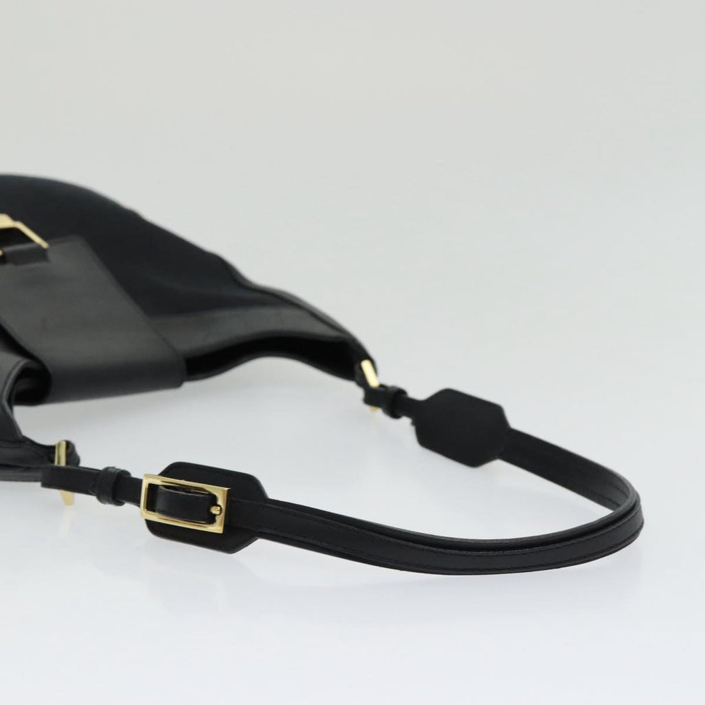 GUCCI Jackie GG Canvas Shoulder Bag Black Gold 001 4129 am6796