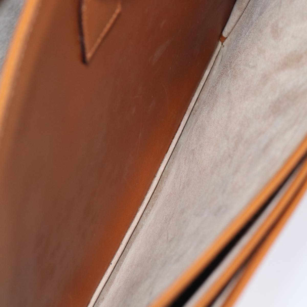 GUCCI Ready Lock Briefcase Leather 2way Brown Gold am6802