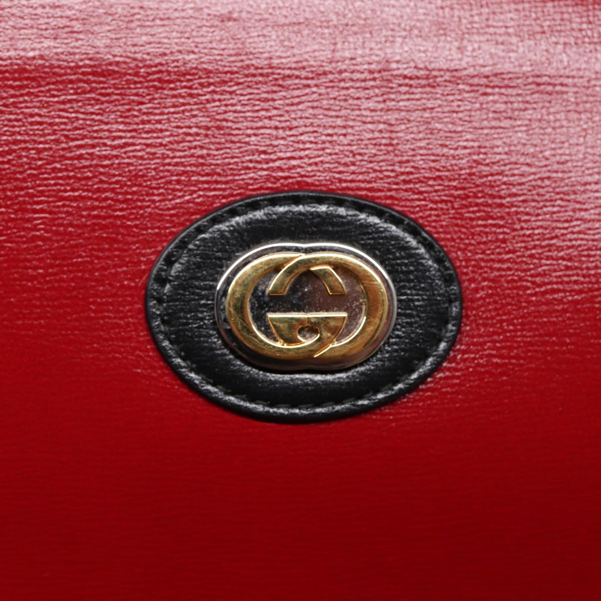 GUCCI Chain Shoulder Bag Leather Red Gold 576422 am6808