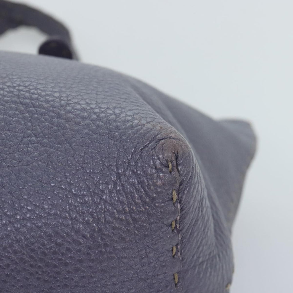 FENDI Celeria Tote Bag Leather Purple am6831