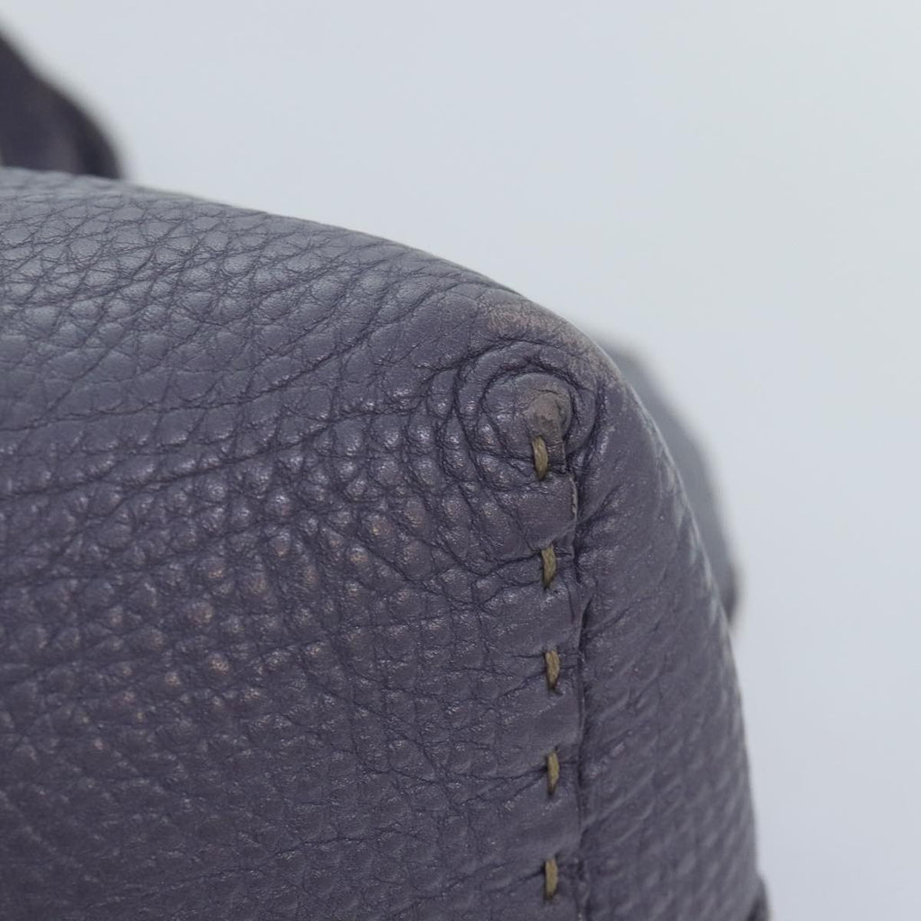 FENDI Celeria Tote Bag Leather Purple am6831