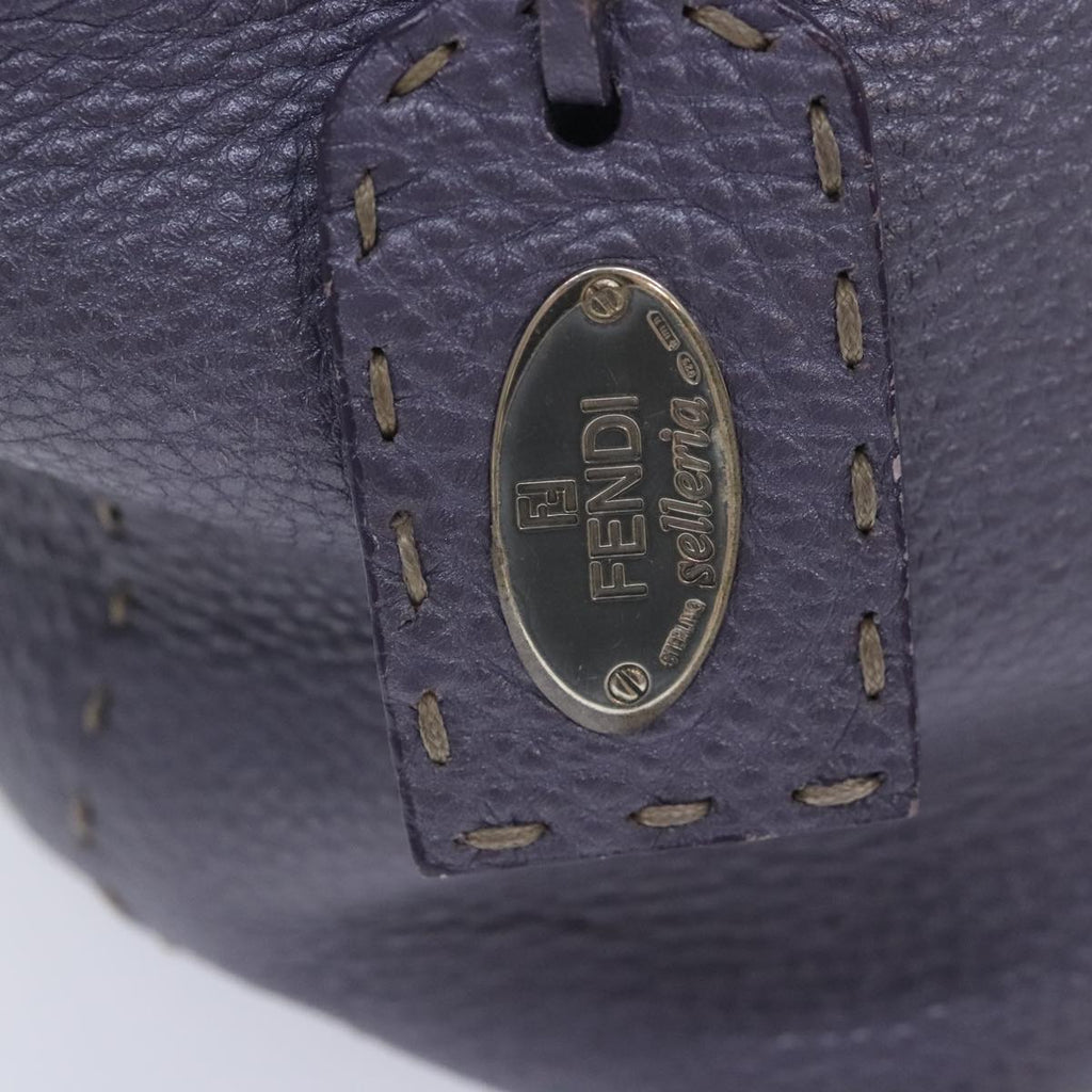 FENDI Celeria Tote Bag Leather Purple am6831