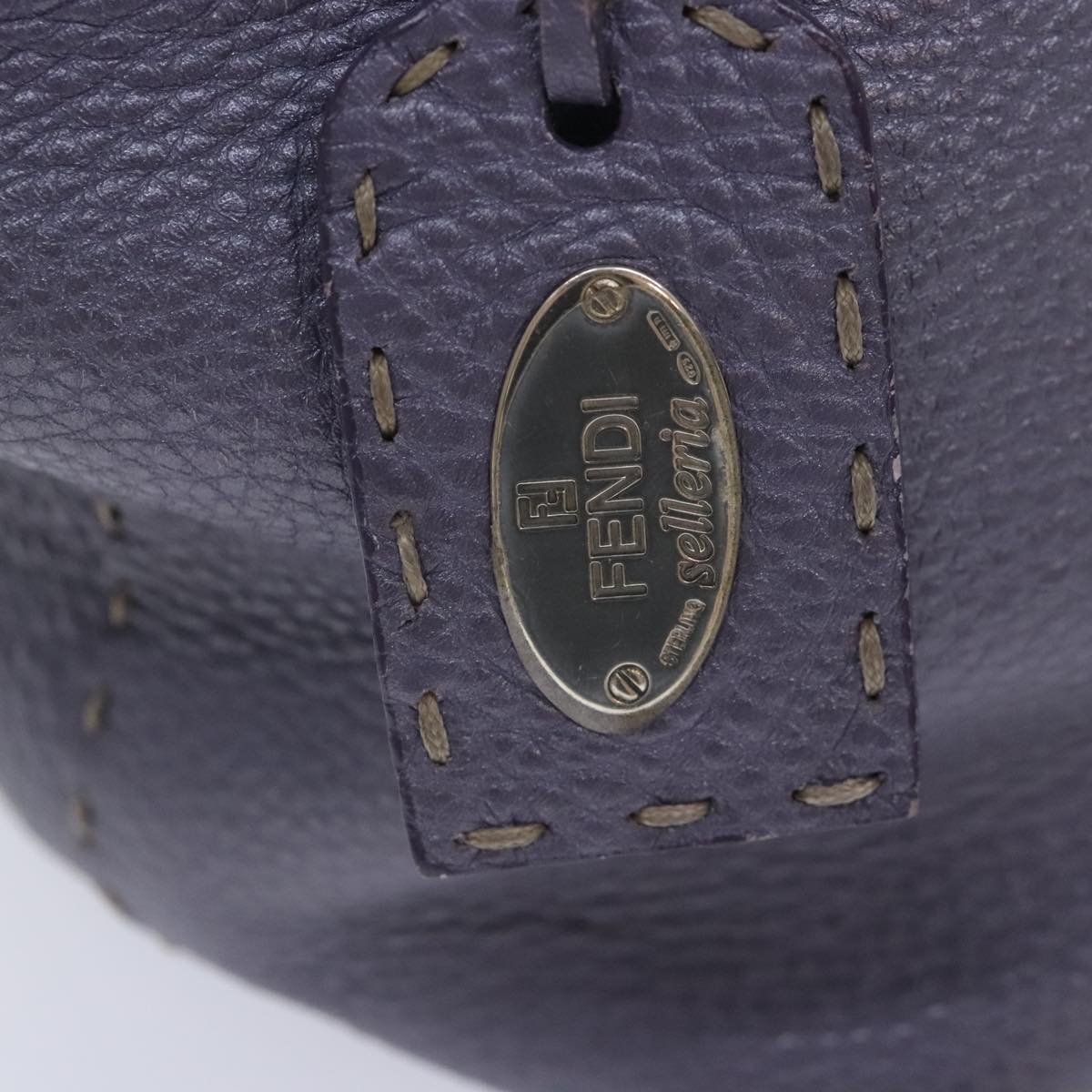 FENDI Celeria Tote Bag Leather Purple am6831