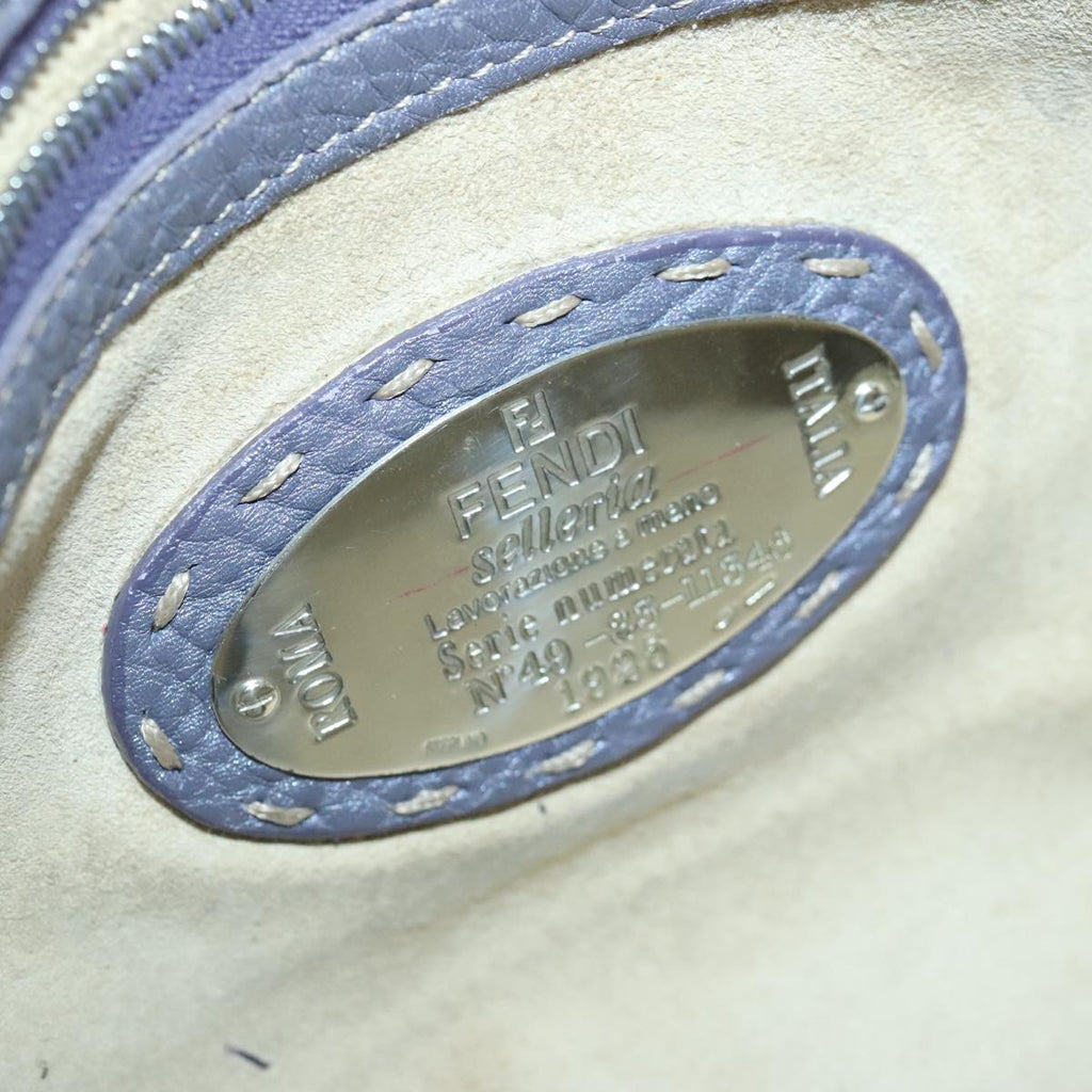 FENDI Celeria Tote Bag Leather Purple am6831