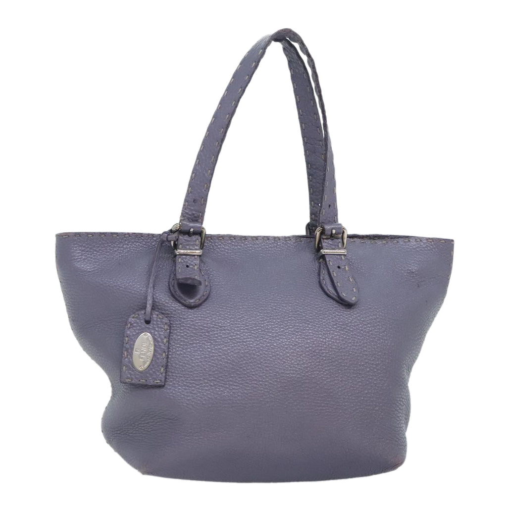 FENDI Celeria Tote Bag Leather Purple am6831