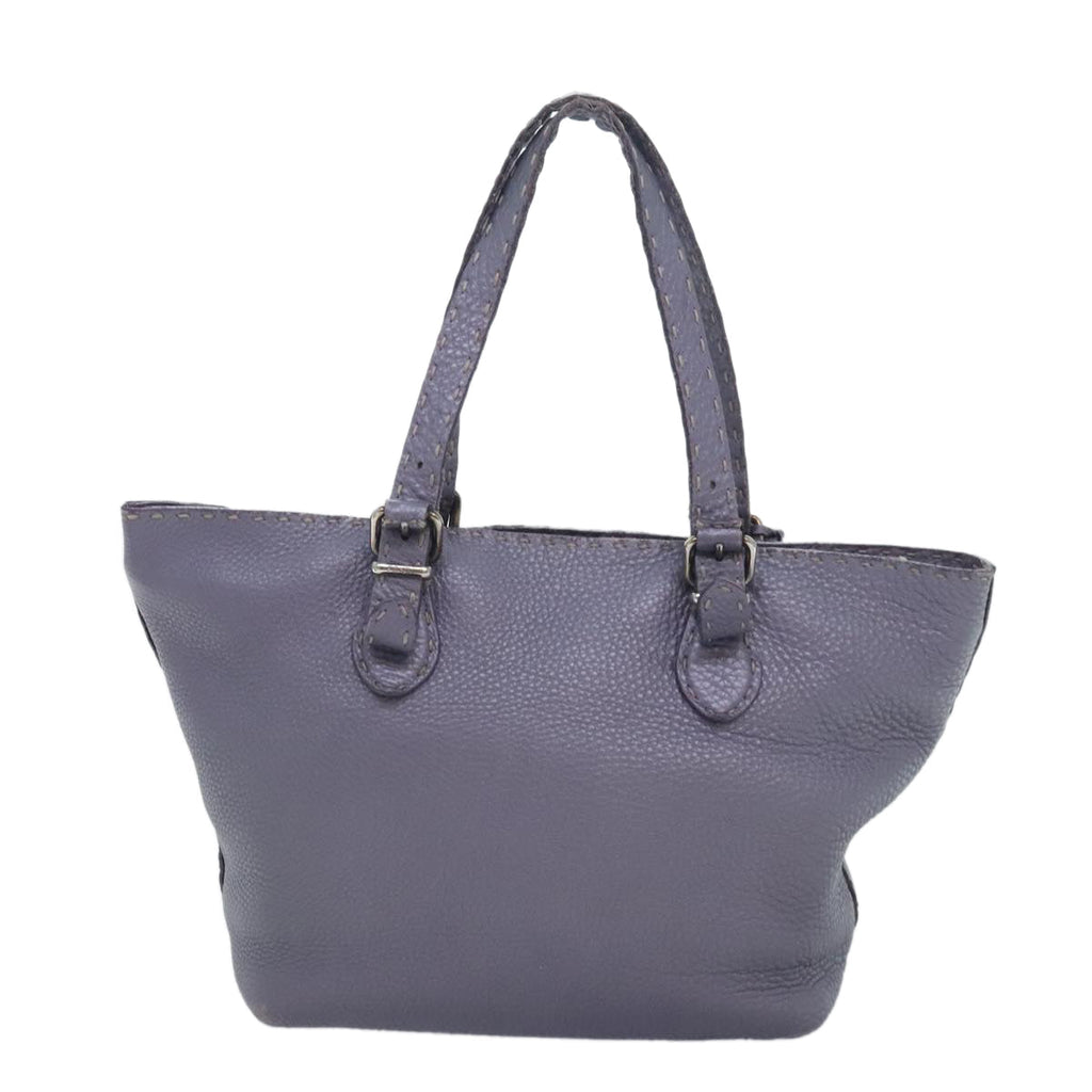 FENDI Celeria Tote Bag Leather Purple am6831