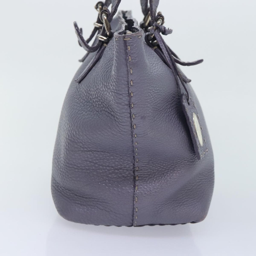FENDI Celeria Tote Bag Leather Purple am6831