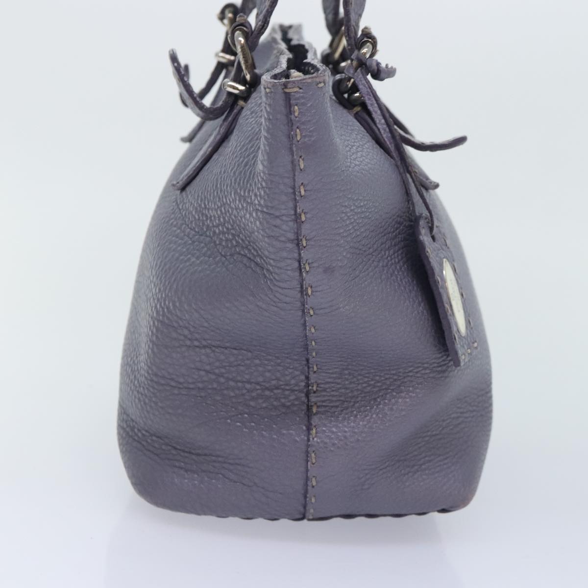 FENDI Celeria Tote Bag Leather Purple am6831