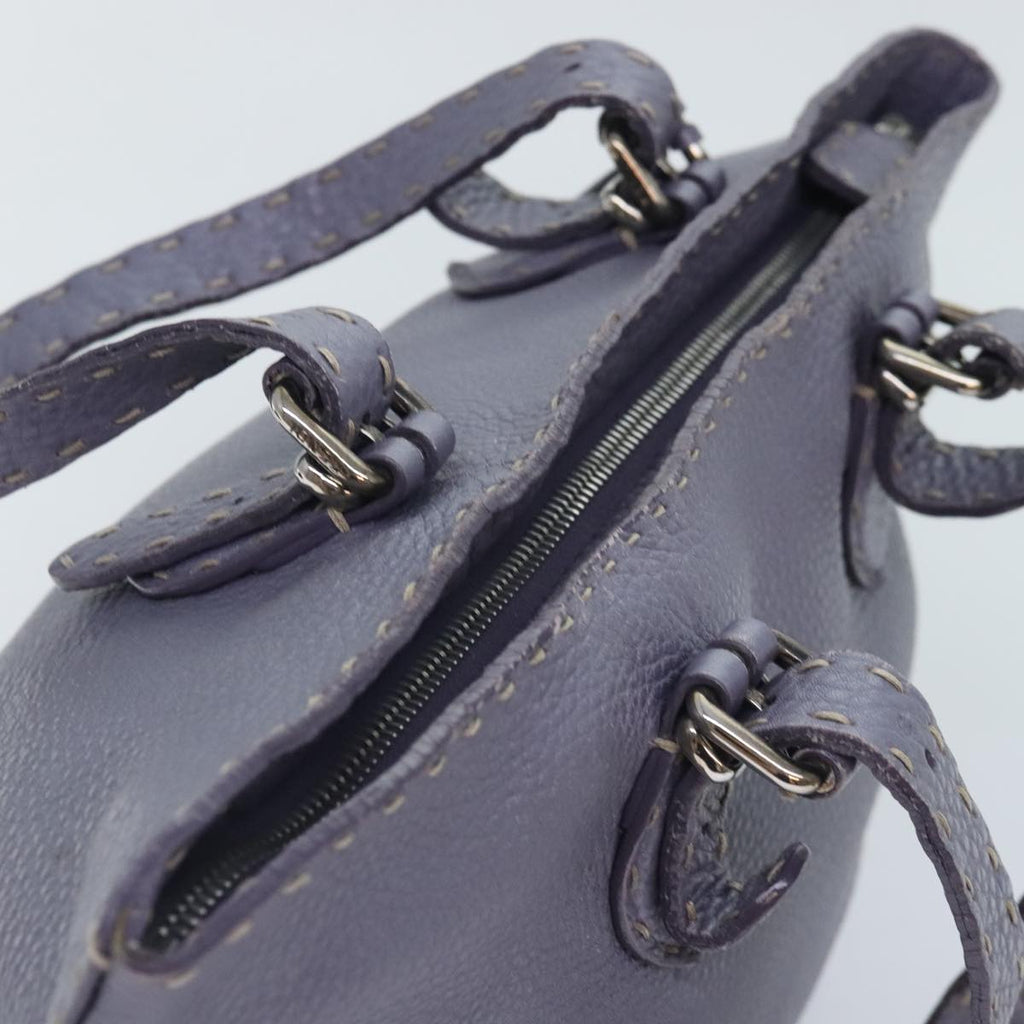FENDI Celeria Tote Bag Leather Purple am6831