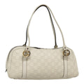 GUCCI Guccissima GG Twins Hand Bag Leather White am6833