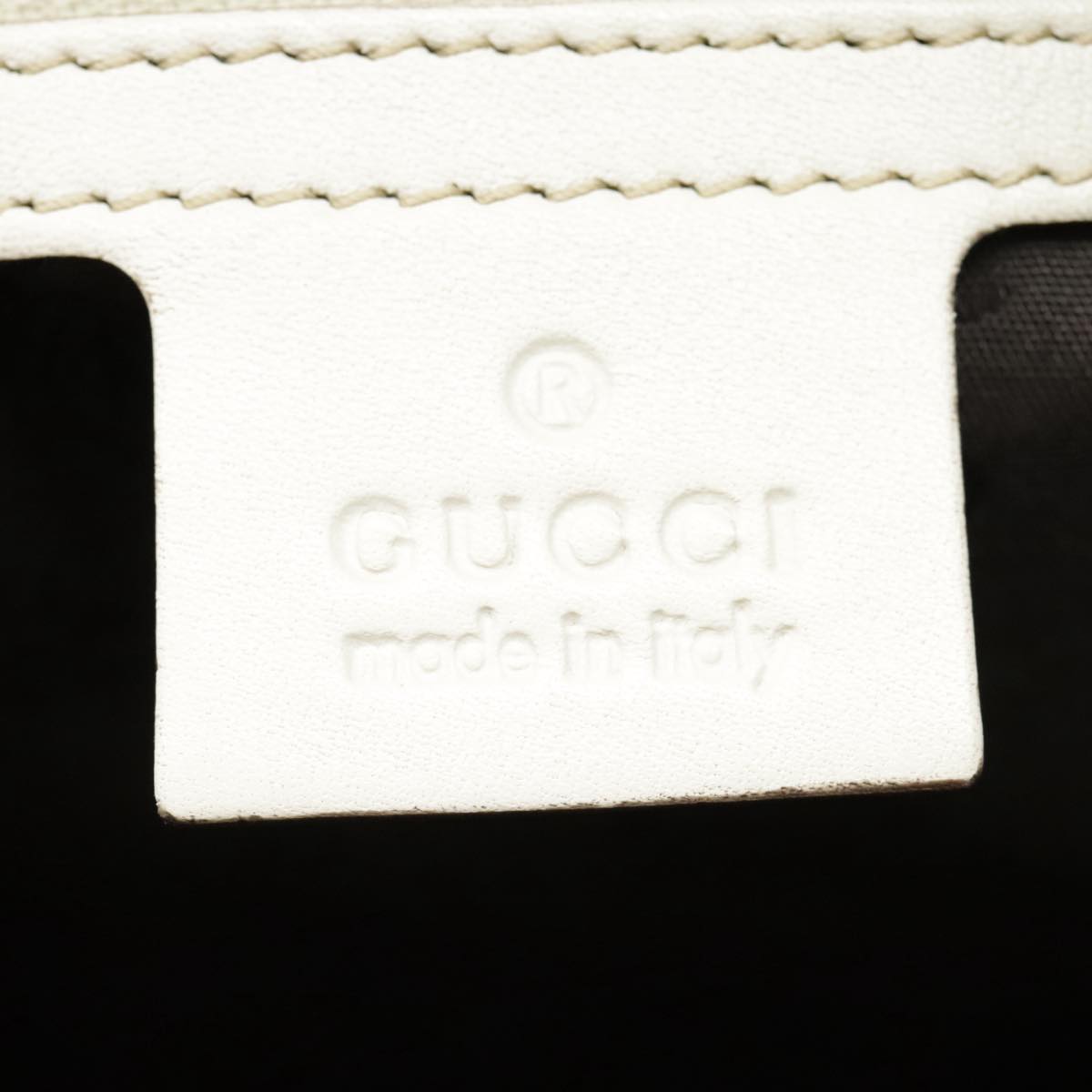 GUCCI Guccissima GG Twins Hand Bag Leather White am6833