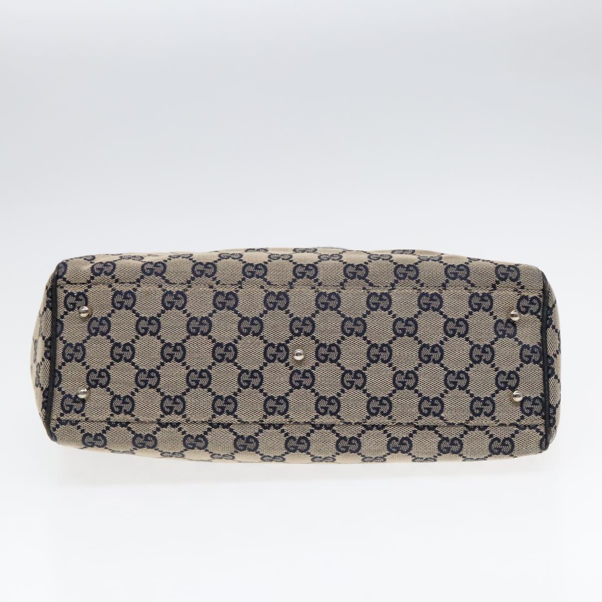 GUCCI GG Canvas Sherry Line Tote Bag Beige Navy Red am6834