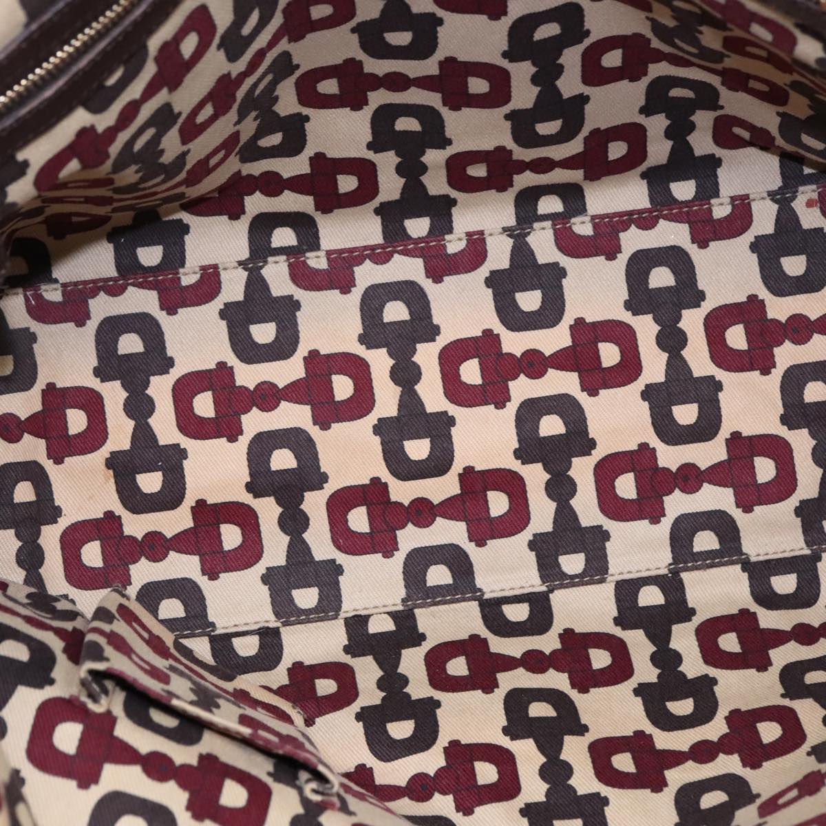 GUCCI GG Canvas Web Sherry Line Tote Bag Beige Green Red am6853
