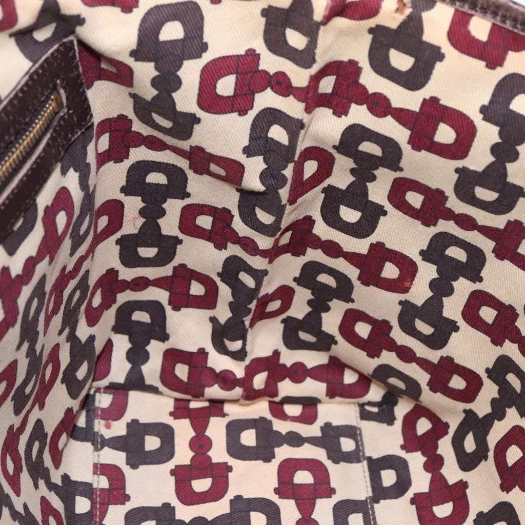 GUCCI GG Canvas Web Sherry Line Tote Bag Beige Green Red am6853
