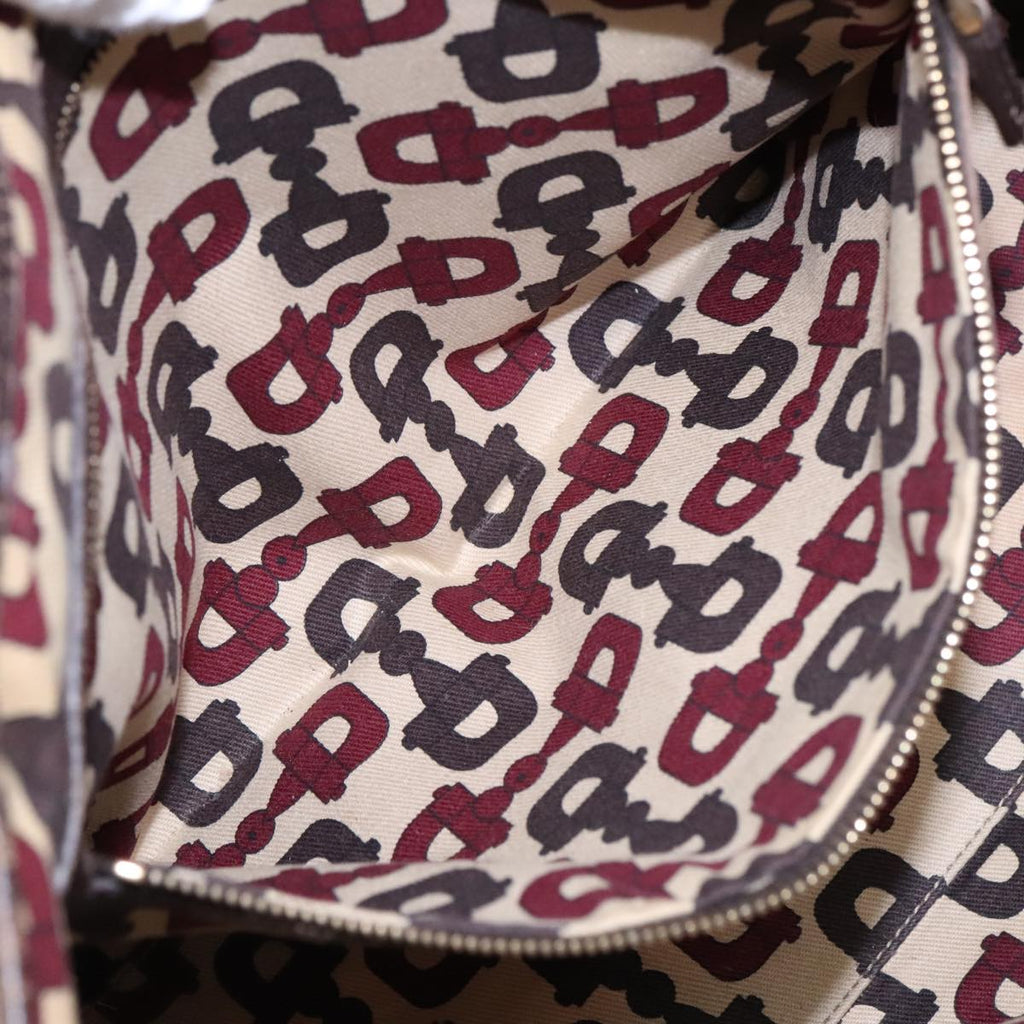 GUCCI GG Canvas Web Sherry Line Tote Bag Beige Green Red am6853
