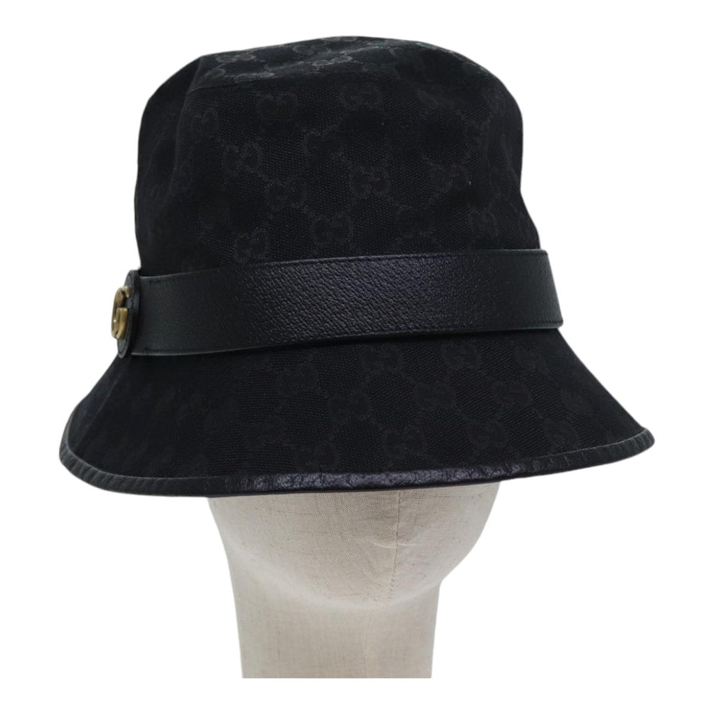 GUCCI GG Canvas bucket Hat L Black am6868
