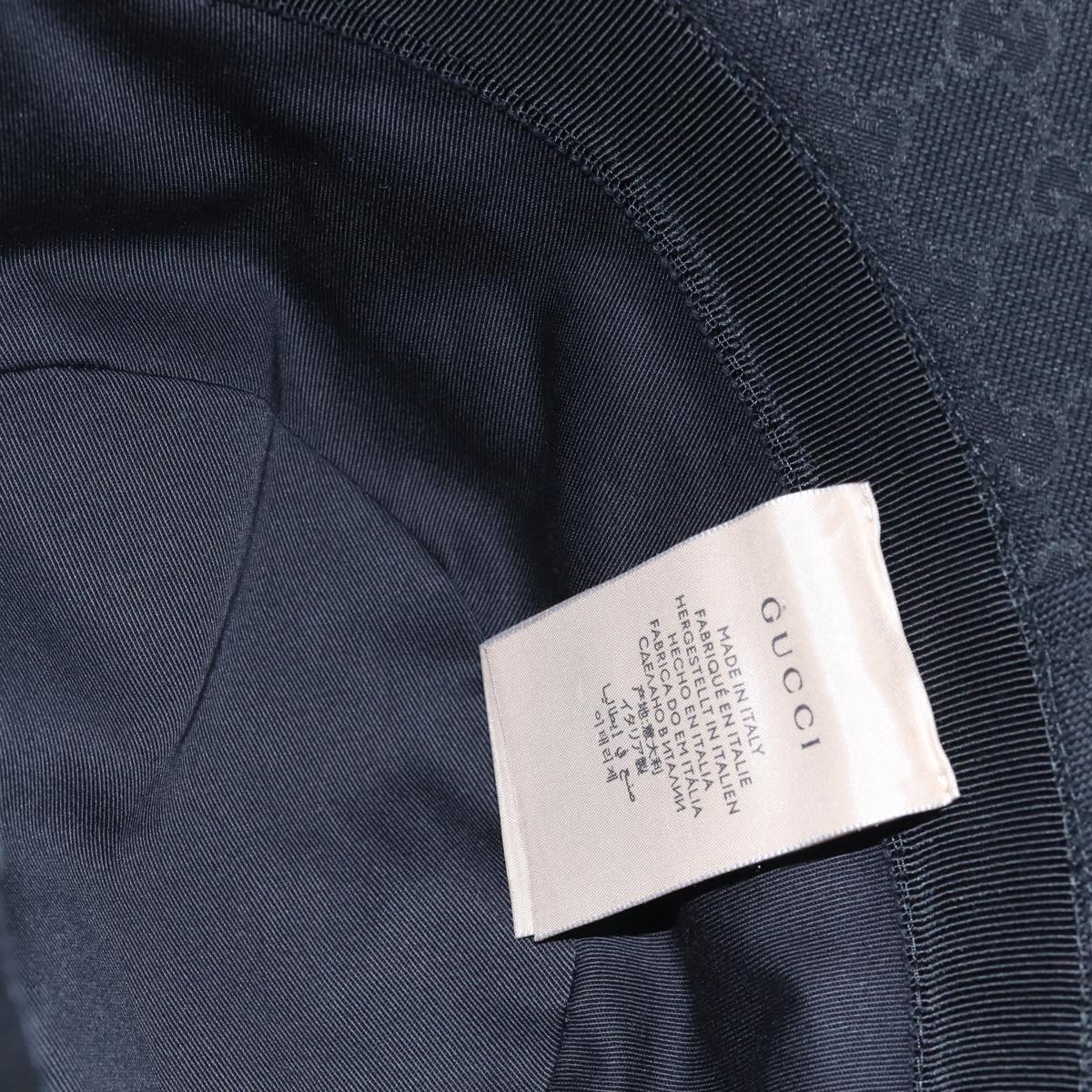 GUCCI GG Canvas bucket Hat L Black am6868