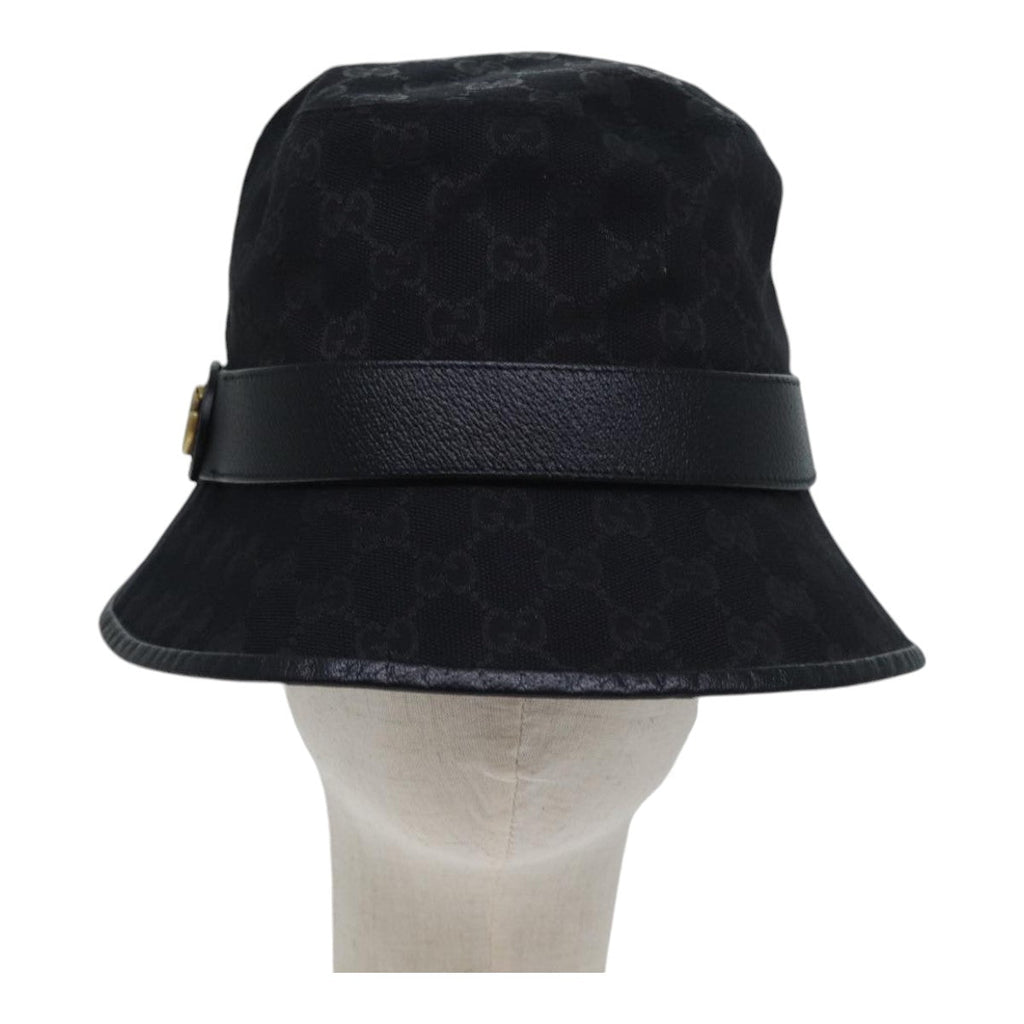 GUCCI GG Canvas bucket Hat L Black am6868