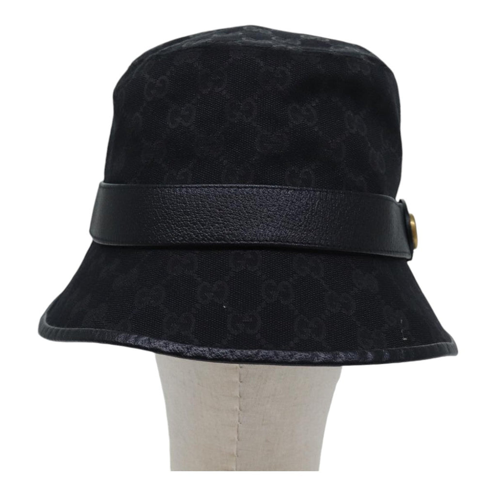 GUCCI GG Canvas bucket Hat L Black am6868