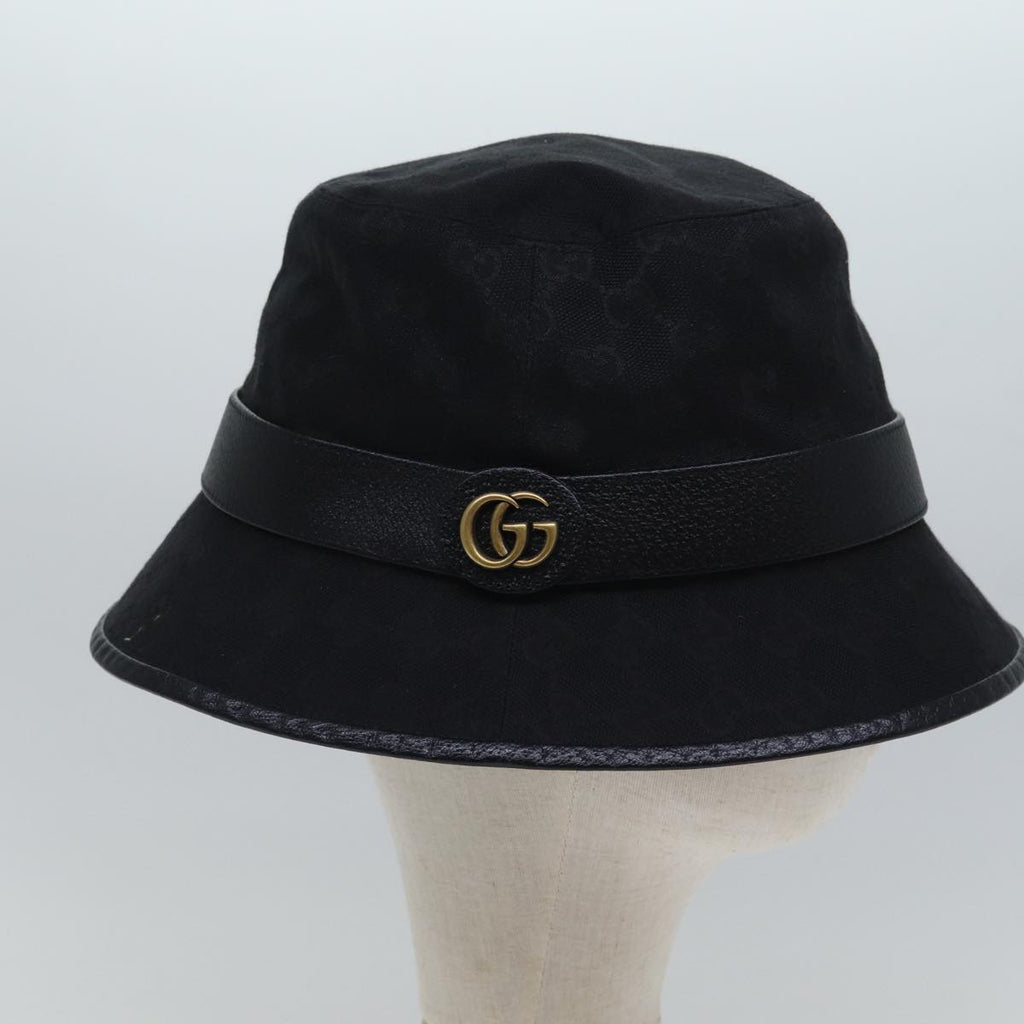 GUCCI GG Canvas bucket Hat L Black am6868