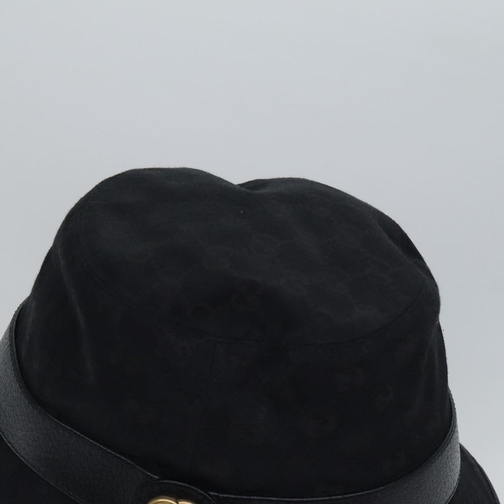 GUCCI GG Canvas bucket Hat L Black am6868