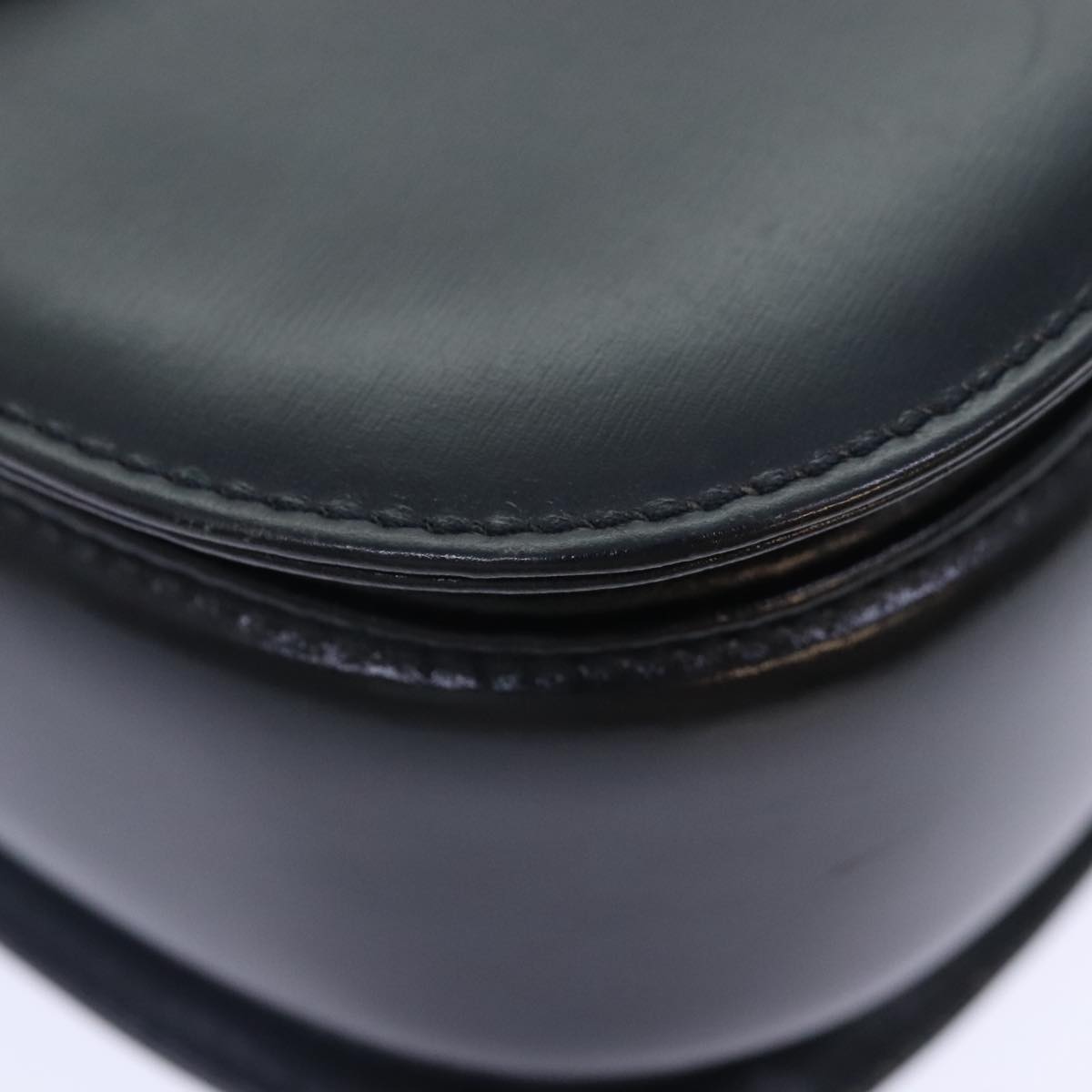 GUCCI Bamboo Hand Bag Leather Black Gold 000 2046 0188 am6870