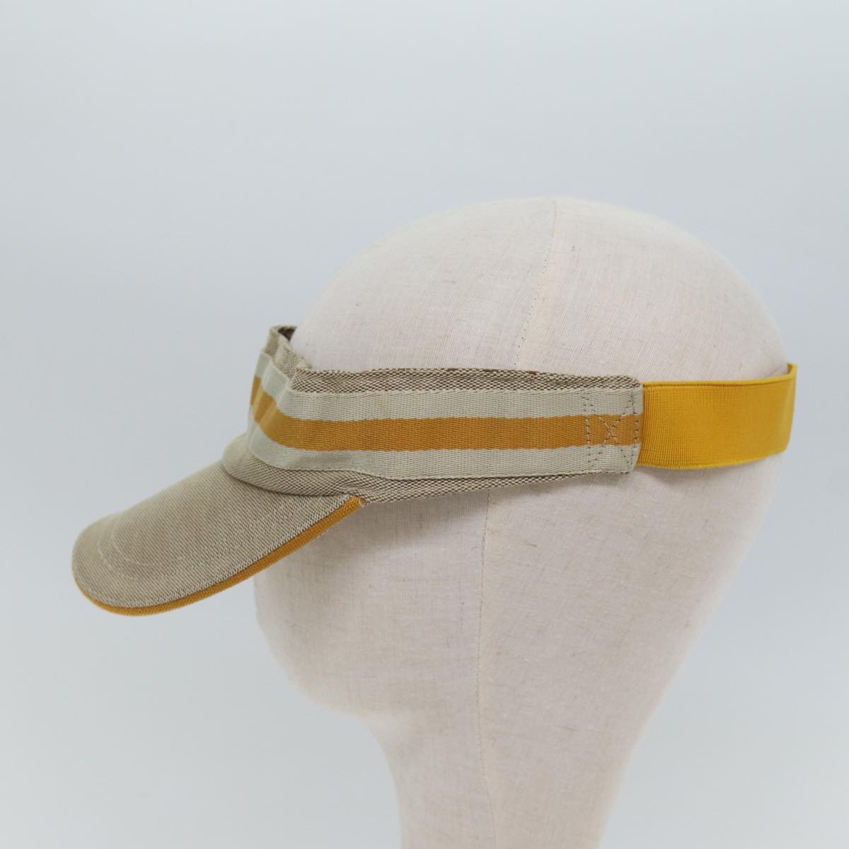 GUCCI GG Canvas Sherry Line Sun Visor M Beige Yellow am6871