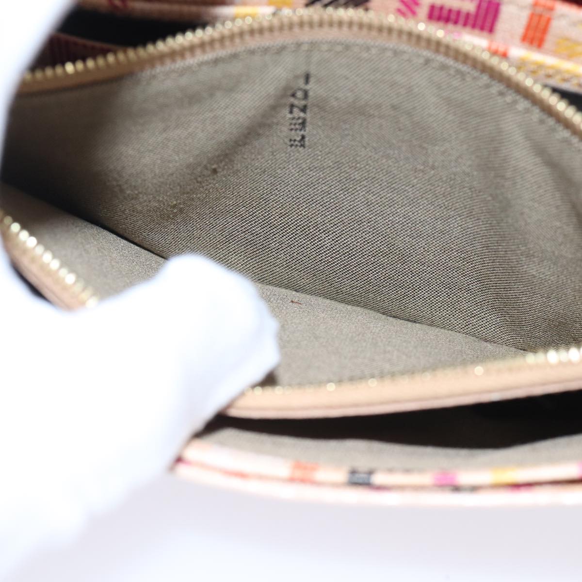 FENDI Zucchino Canvas Wallet Beige Gold am6889