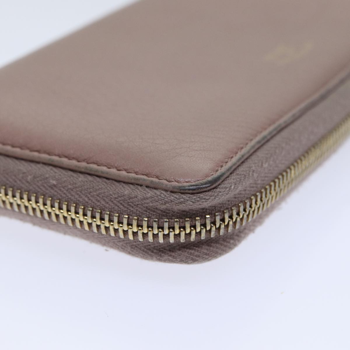 GUCCI Bamboo Wallet Leather Pink Gold 307984 am6900