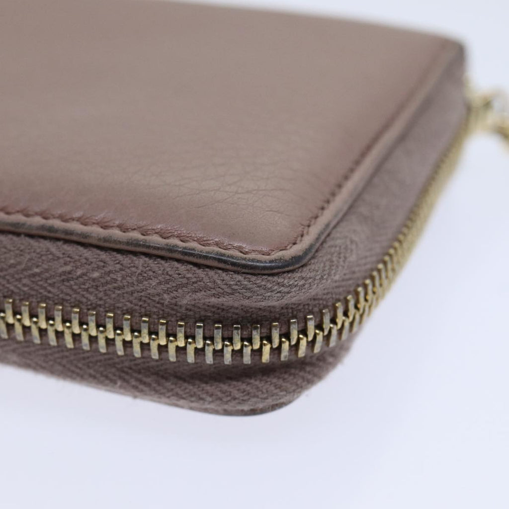 GUCCI Bamboo Wallet Leather Pink Gold 307984 am6900