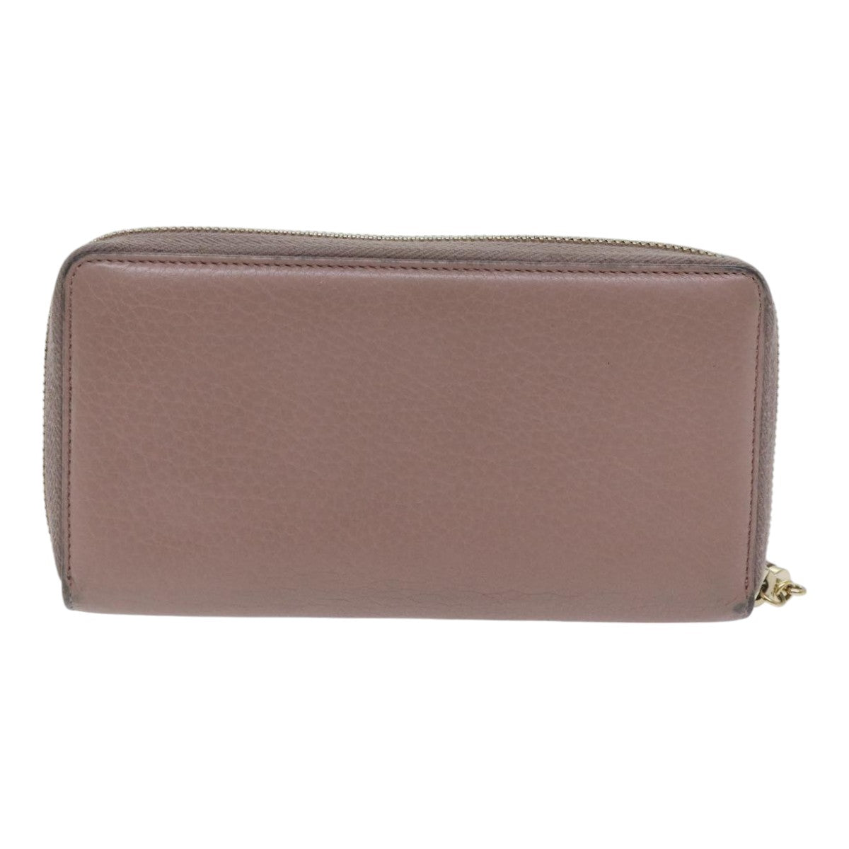 GUCCI Bamboo Wallet Leather Pink Gold 307984 am6900