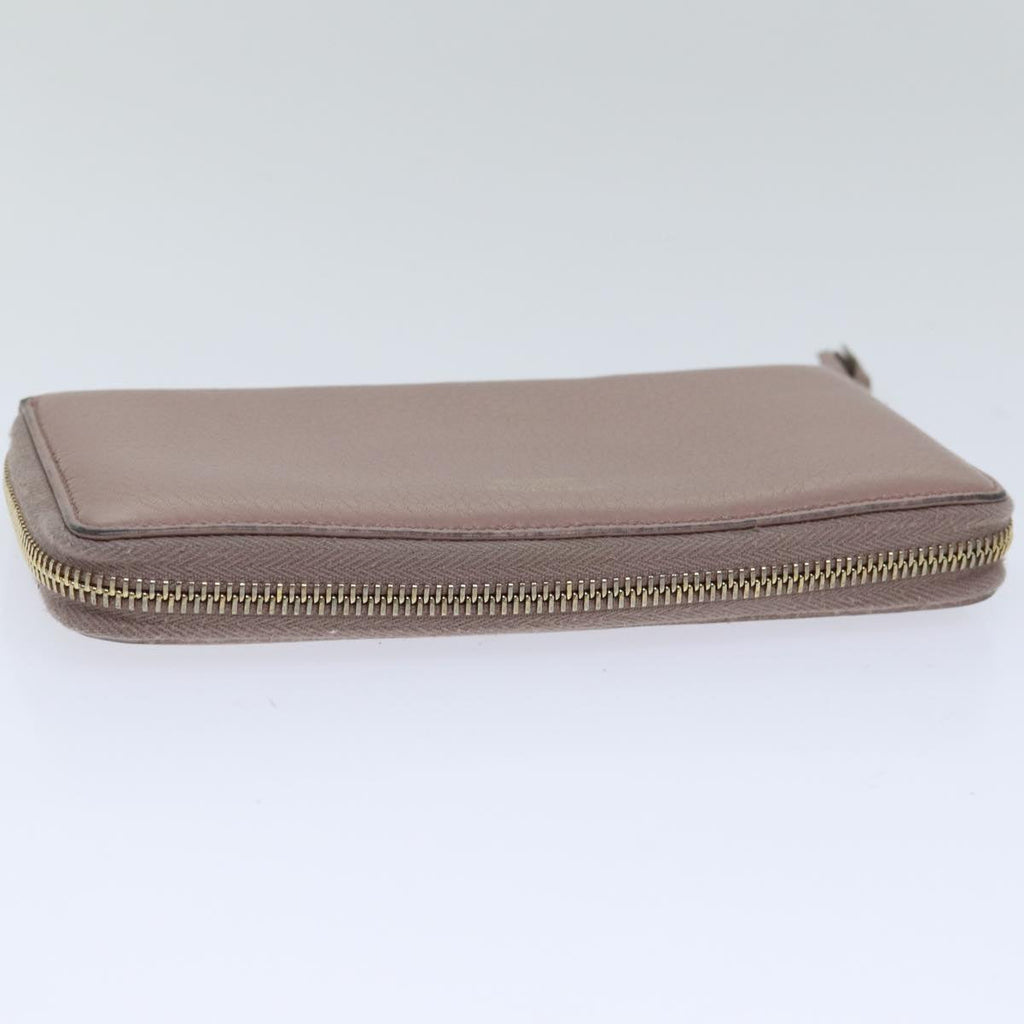 GUCCI Bamboo Wallet Leather Pink Gold 307984 am6900