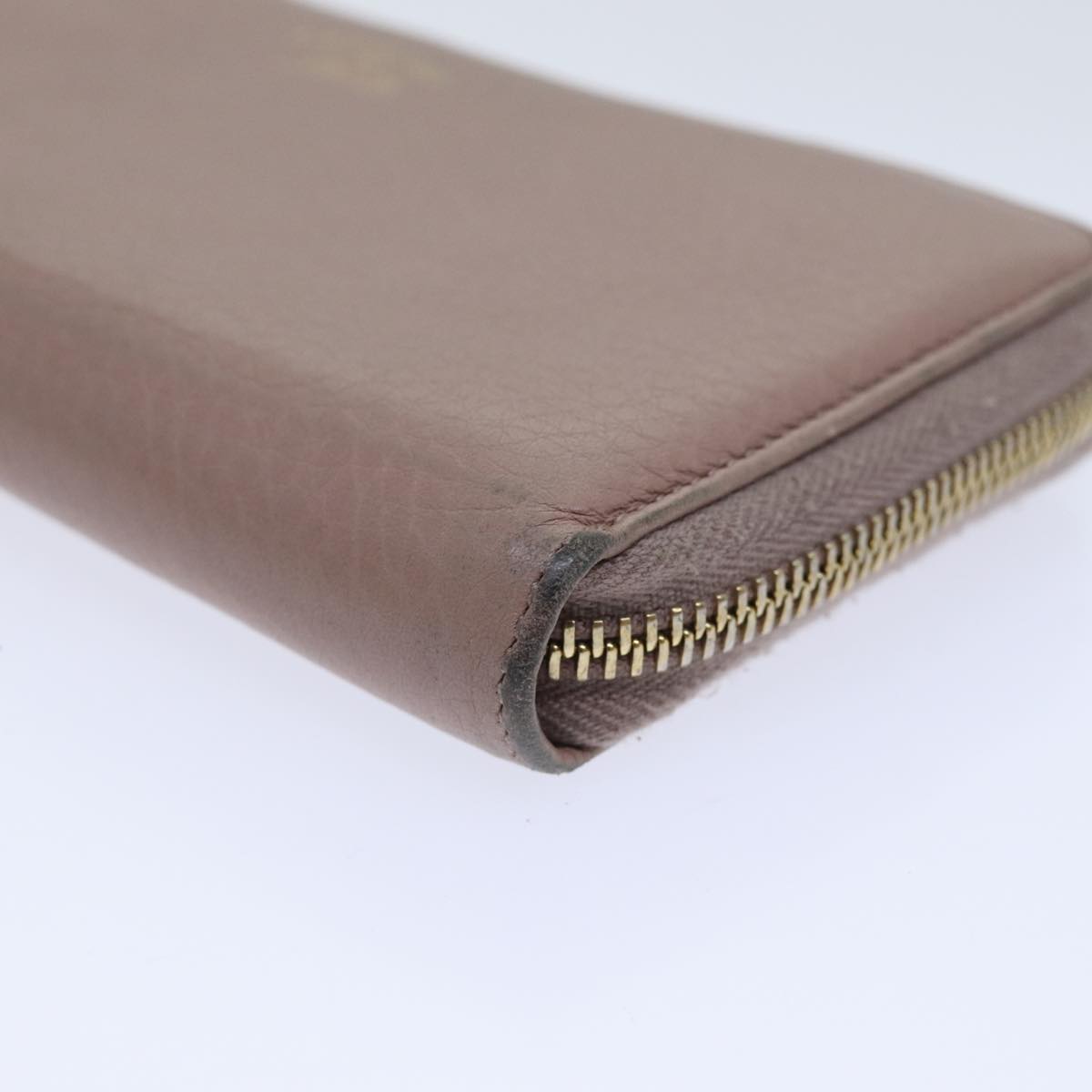 GUCCI Bamboo Wallet Leather Pink Gold 307984 am6900