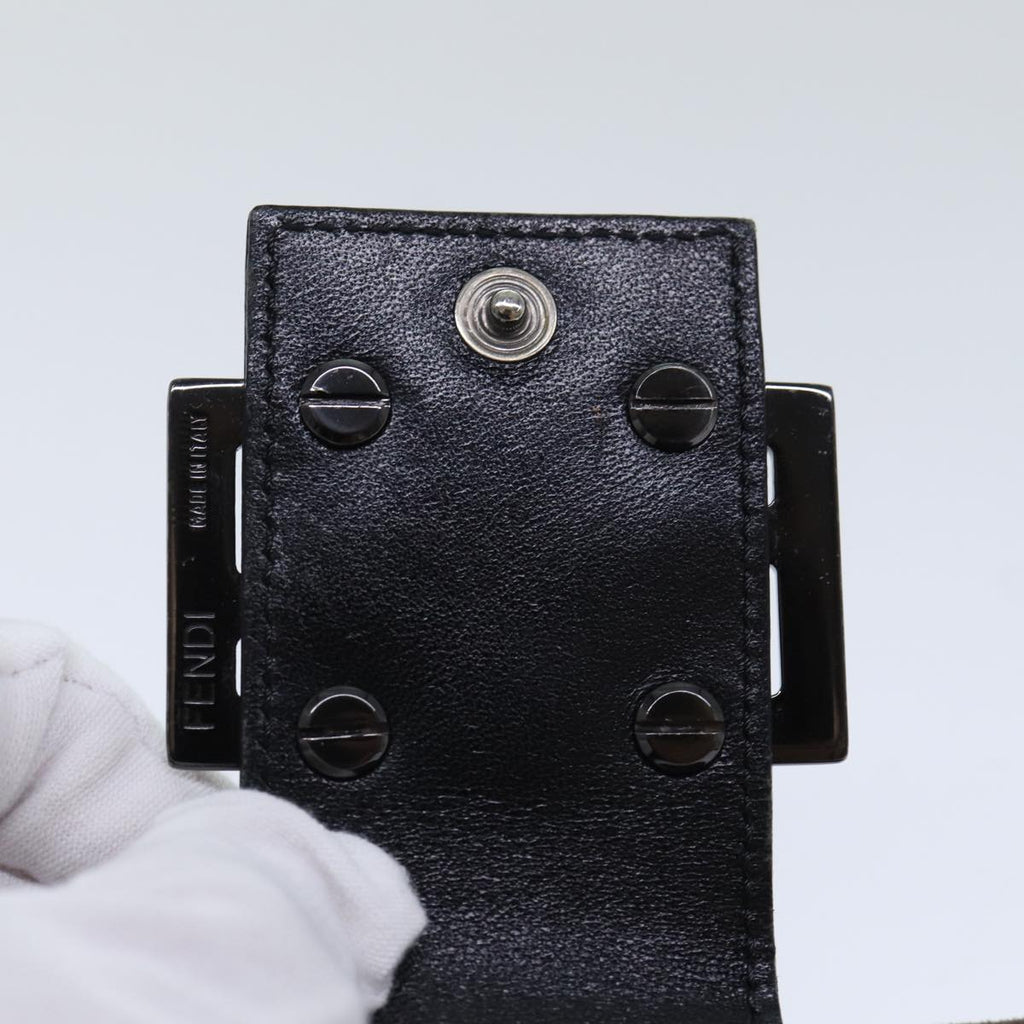FENDI Zucchino Canvas Wallet Brown Silver am6905